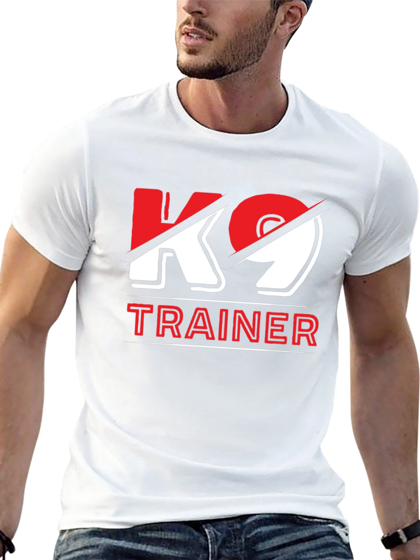 K9 Trainer Graphic Tee - Black Cotton Blend