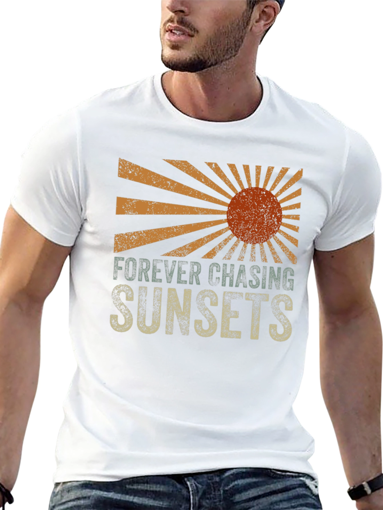 Sunset Chaser Graphic Tee - Retro Design