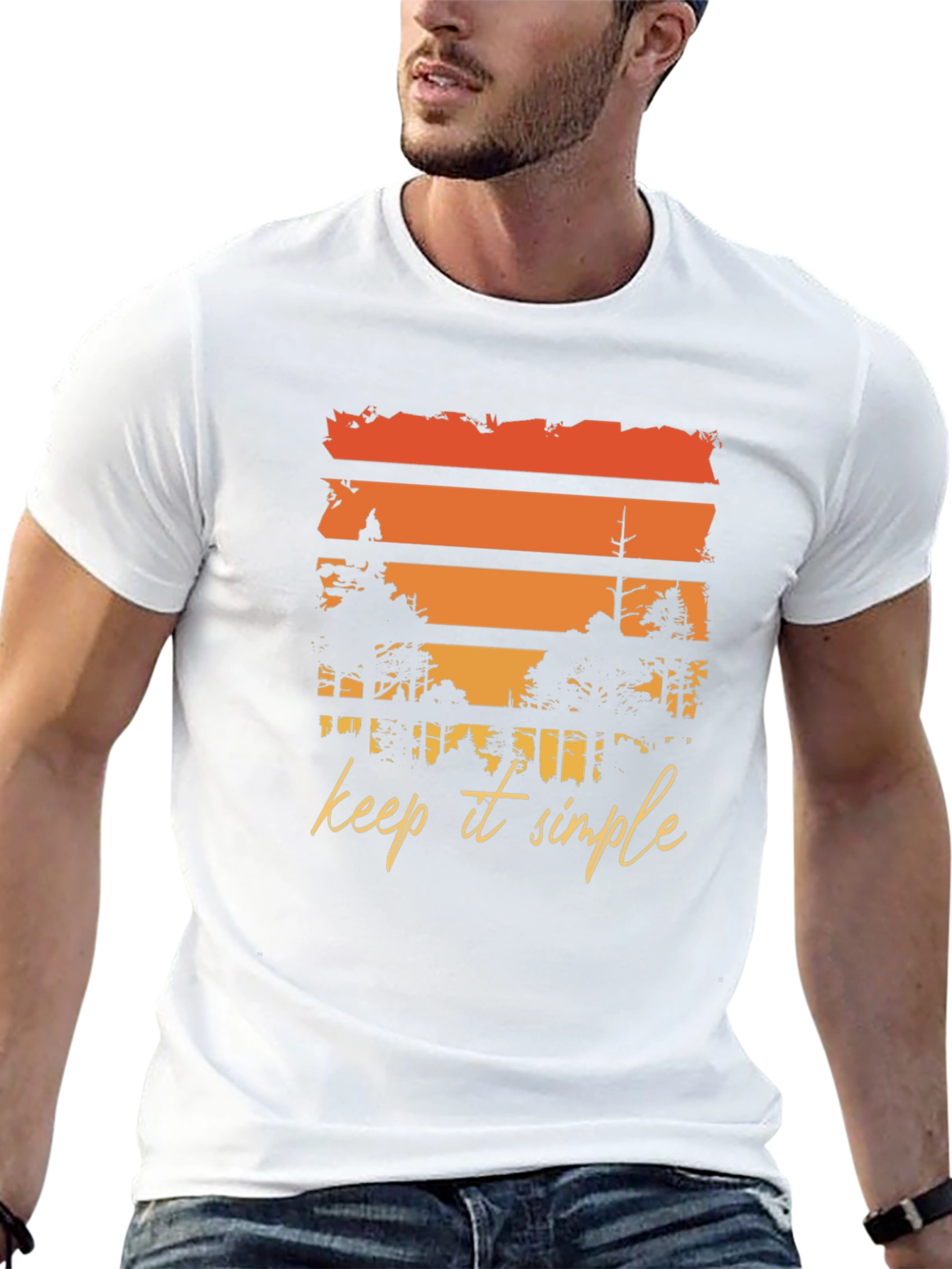 Keep It Simple Sunset Forest Graphic Tee