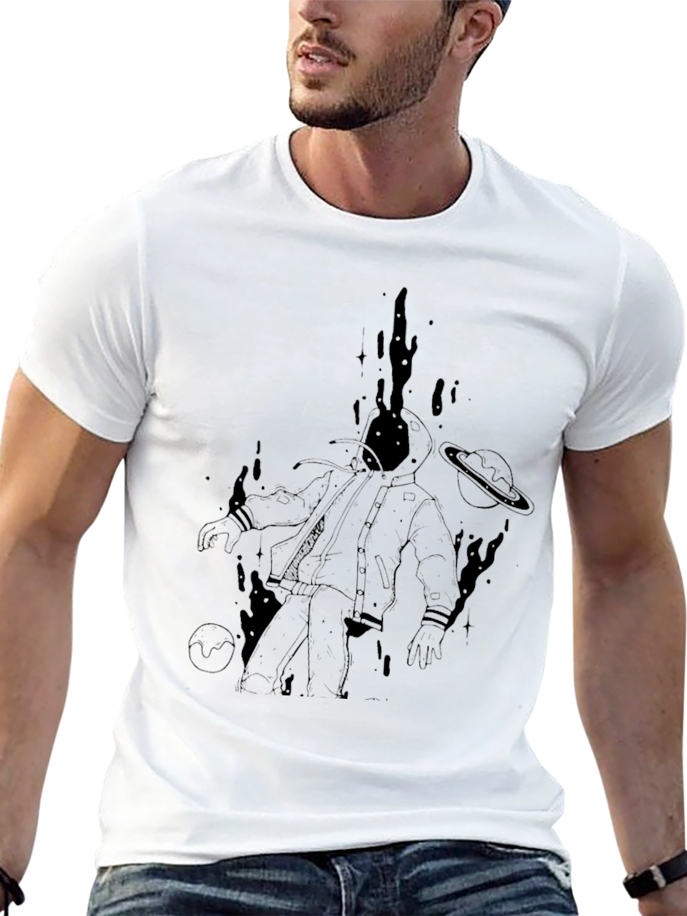 Astronaut Graphic Black T-Shirt