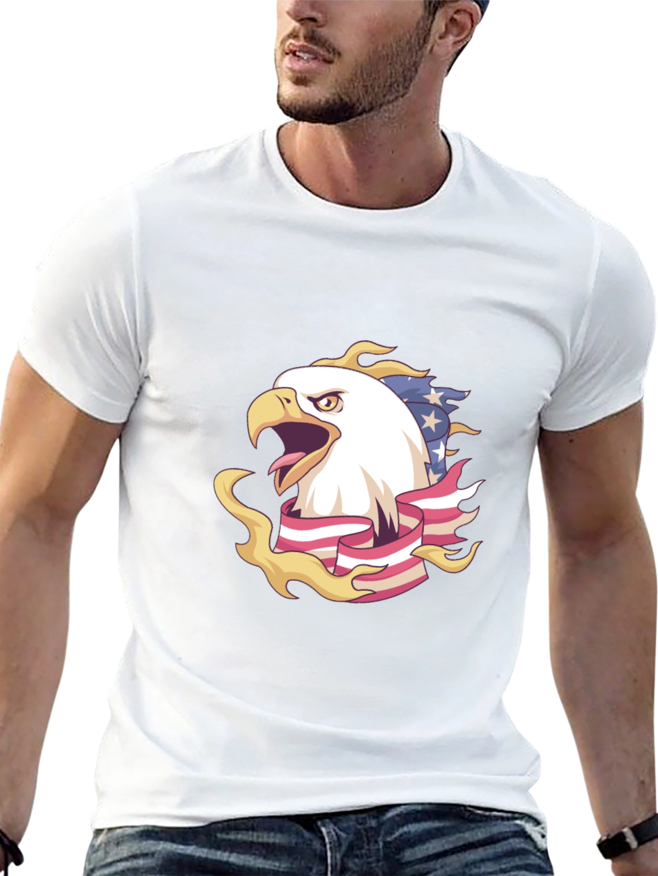 American Eagle Patriotic Graphic T-Shirt