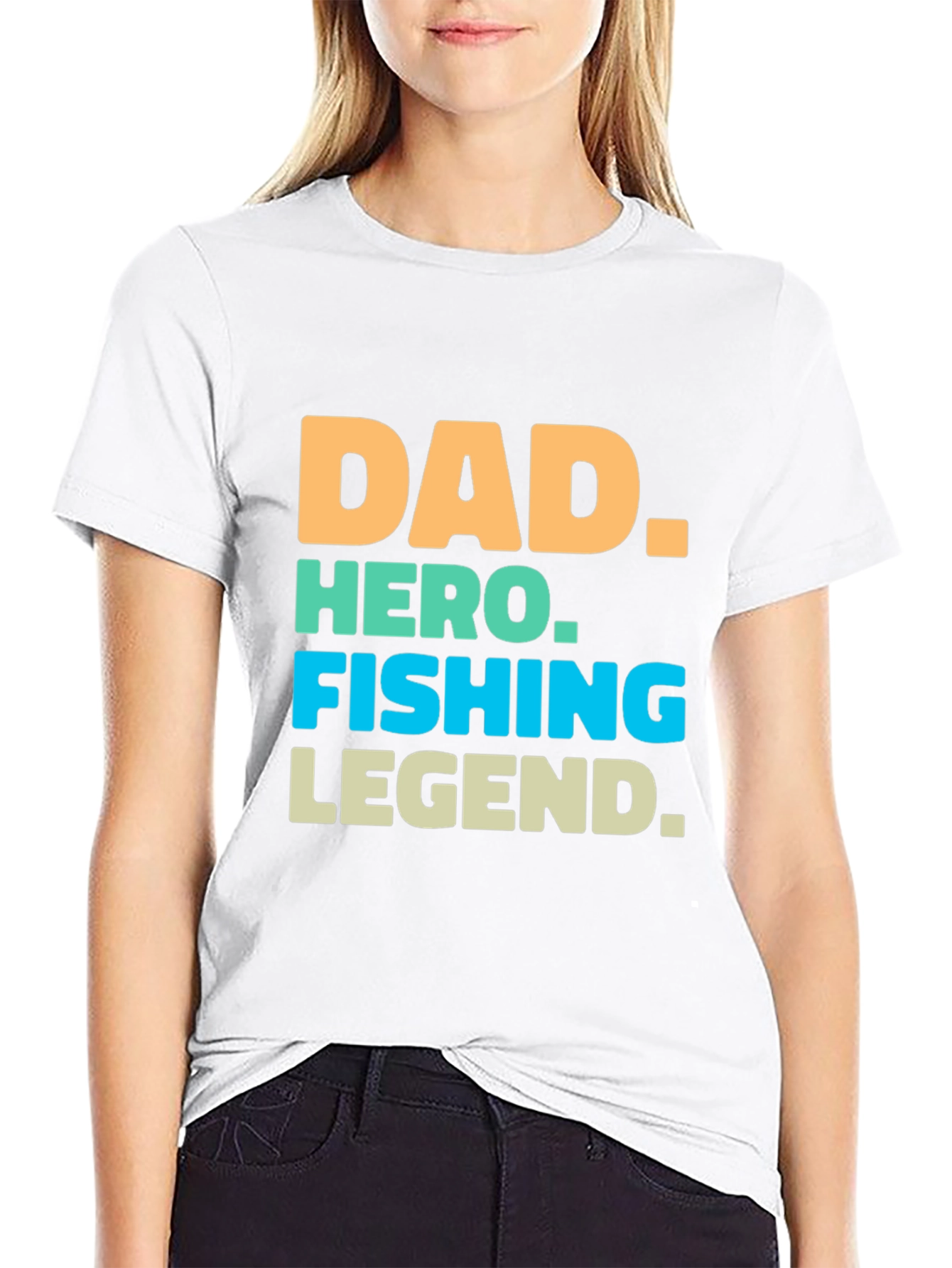 Dad Hero Fishing Legend Graphic T-Shirt