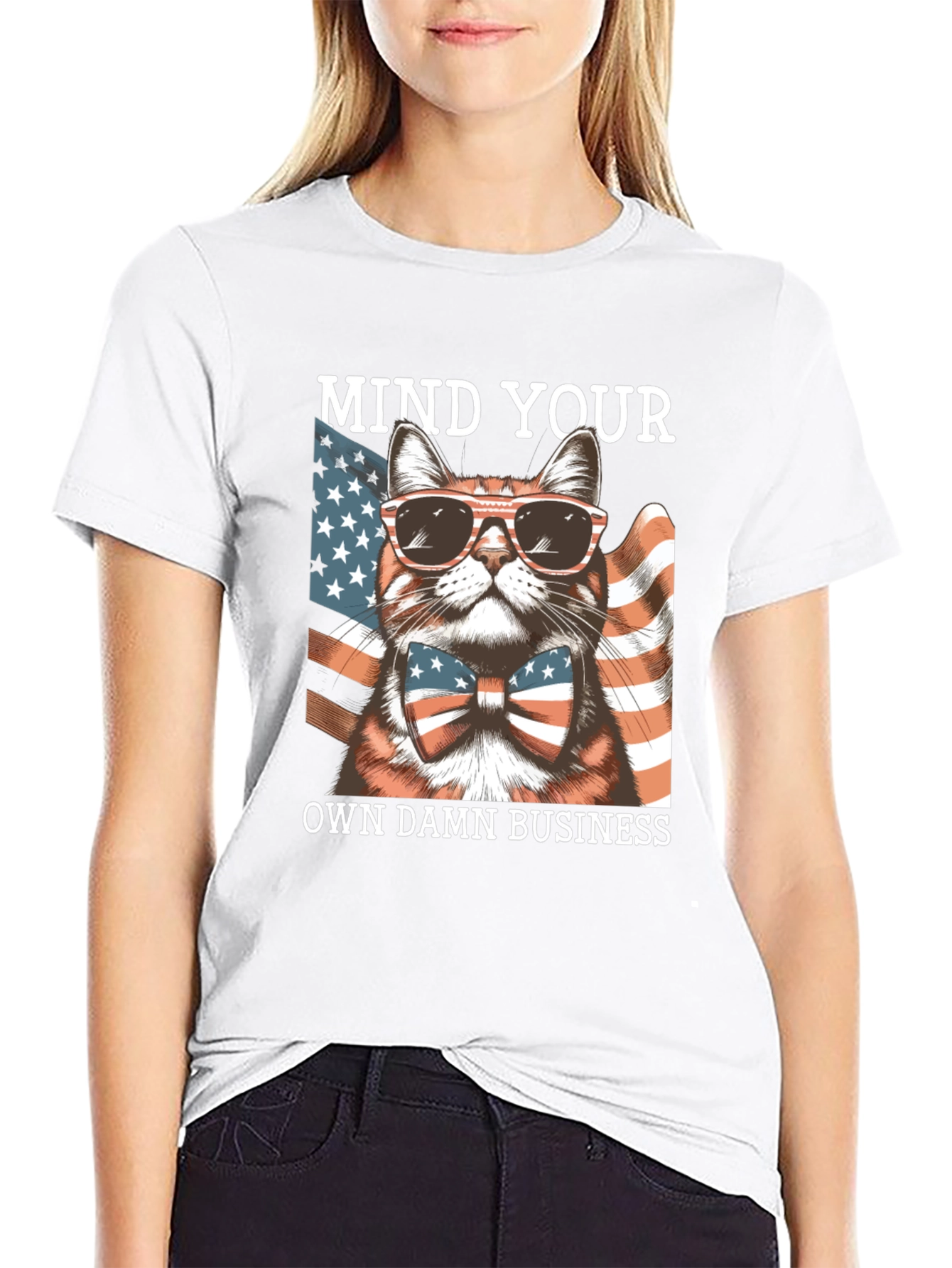 Mind Your Own Business Cat T-Shirt