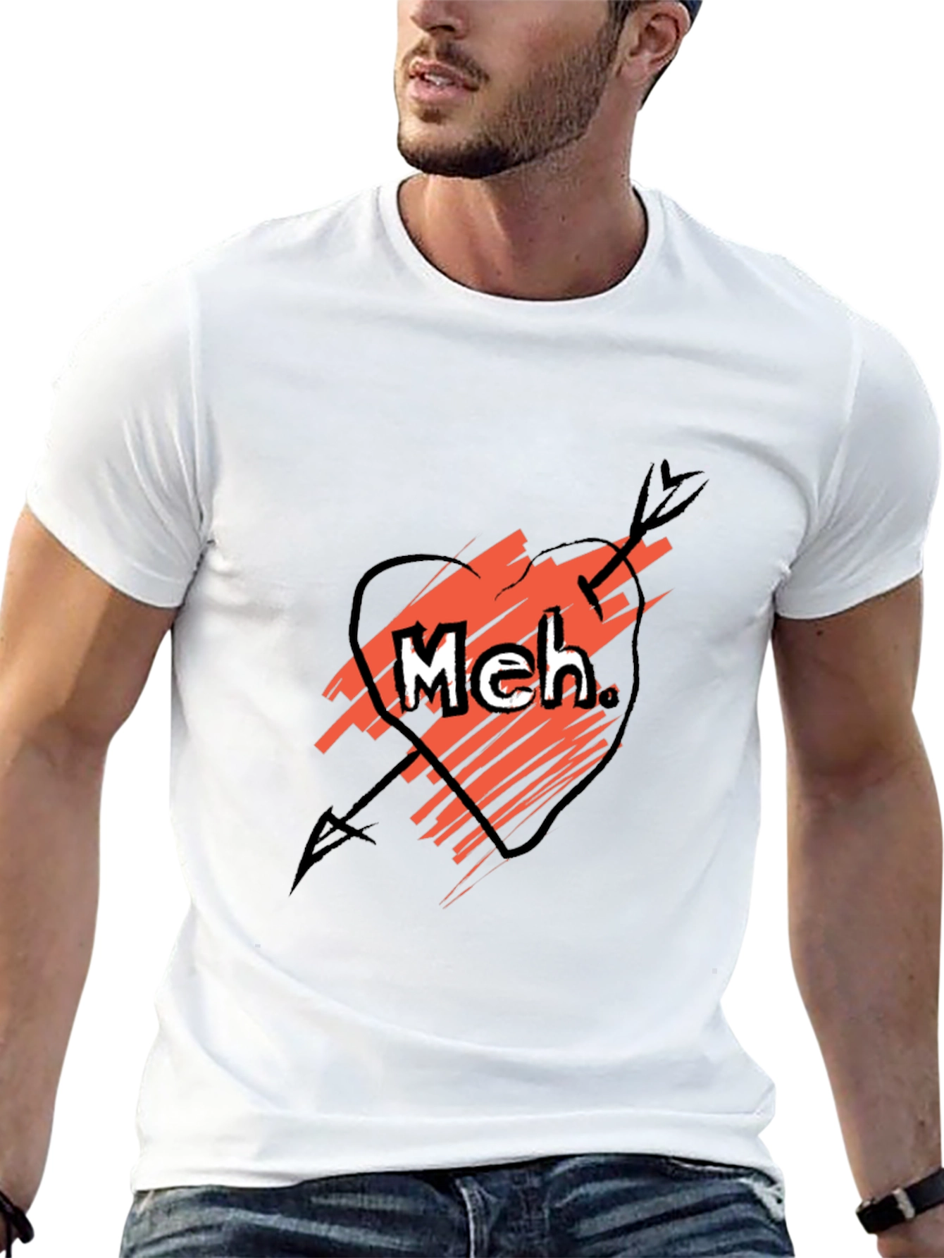 Meh Funny Sarcastic Graphic Tee