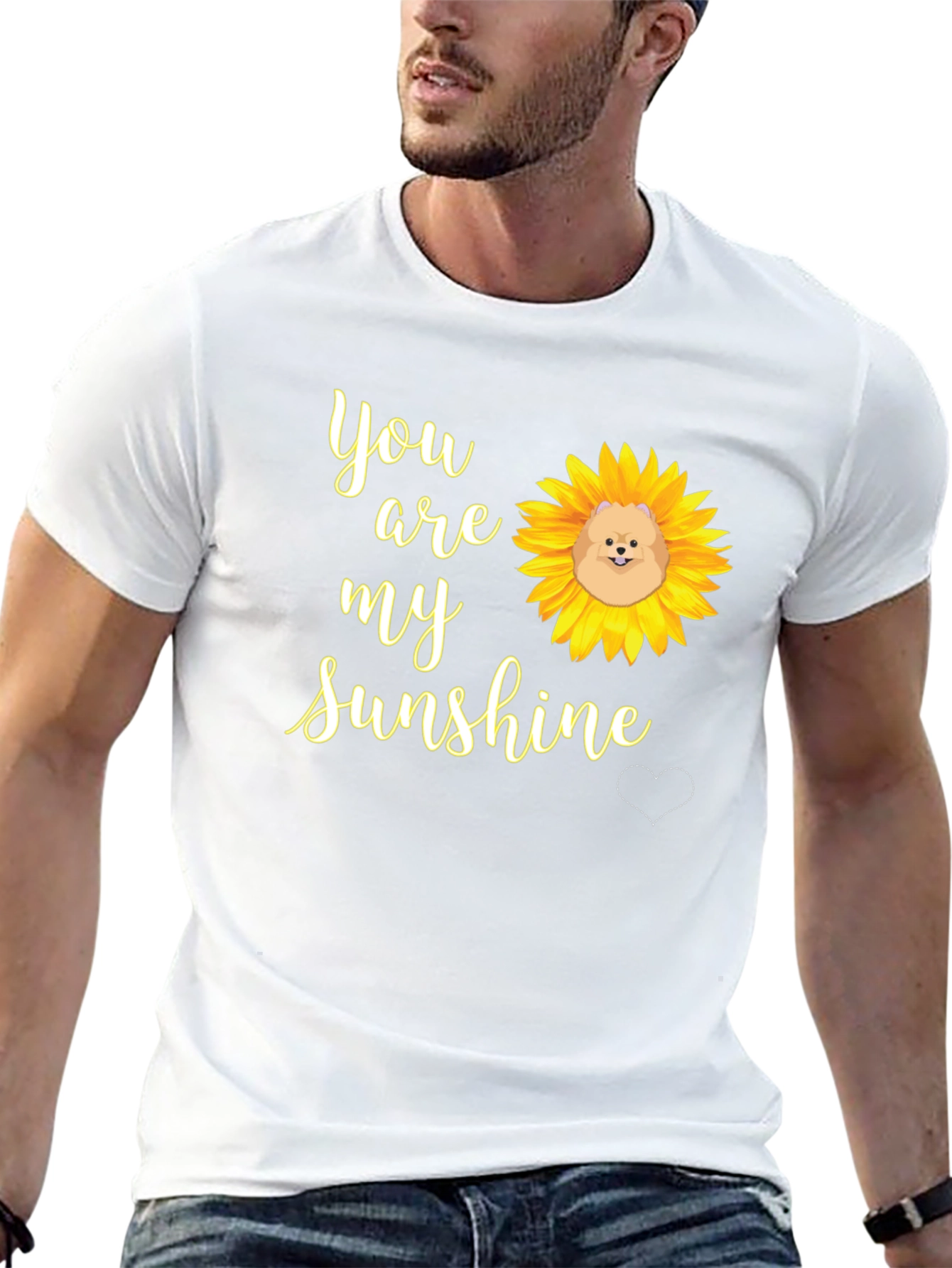 You are My Sunshine Dog Sunflower Graphic Tee