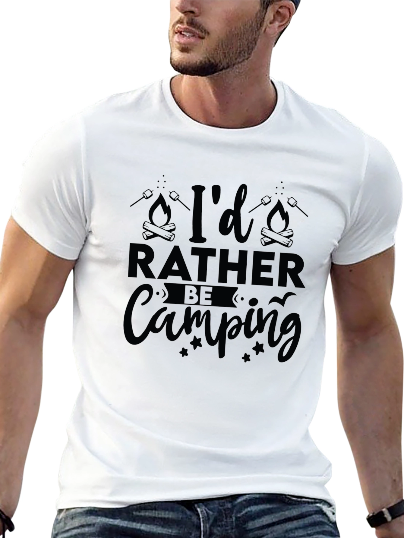 Camping T-Shirt - Id Rather Be Camping