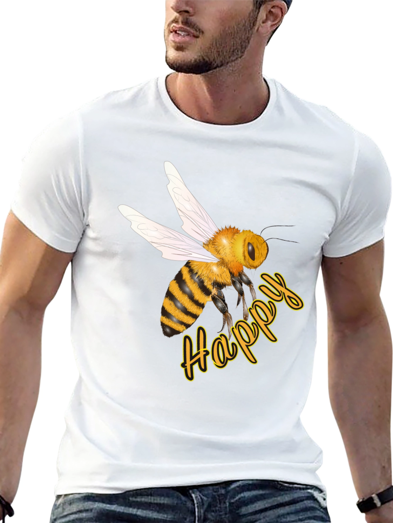 Happy Bee Graphic T-Shirt