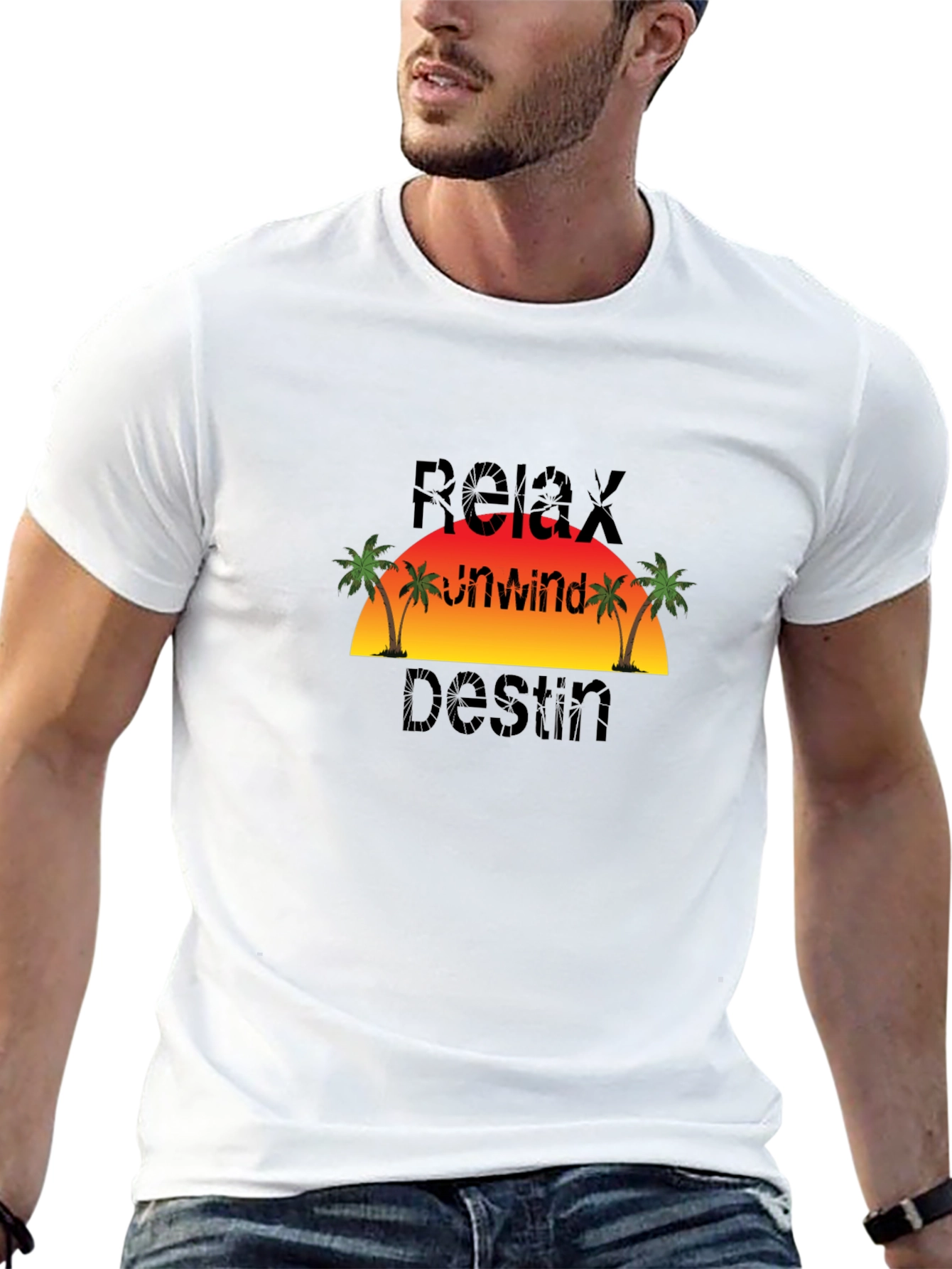 Relax Unwind Destin Black T-Shirt