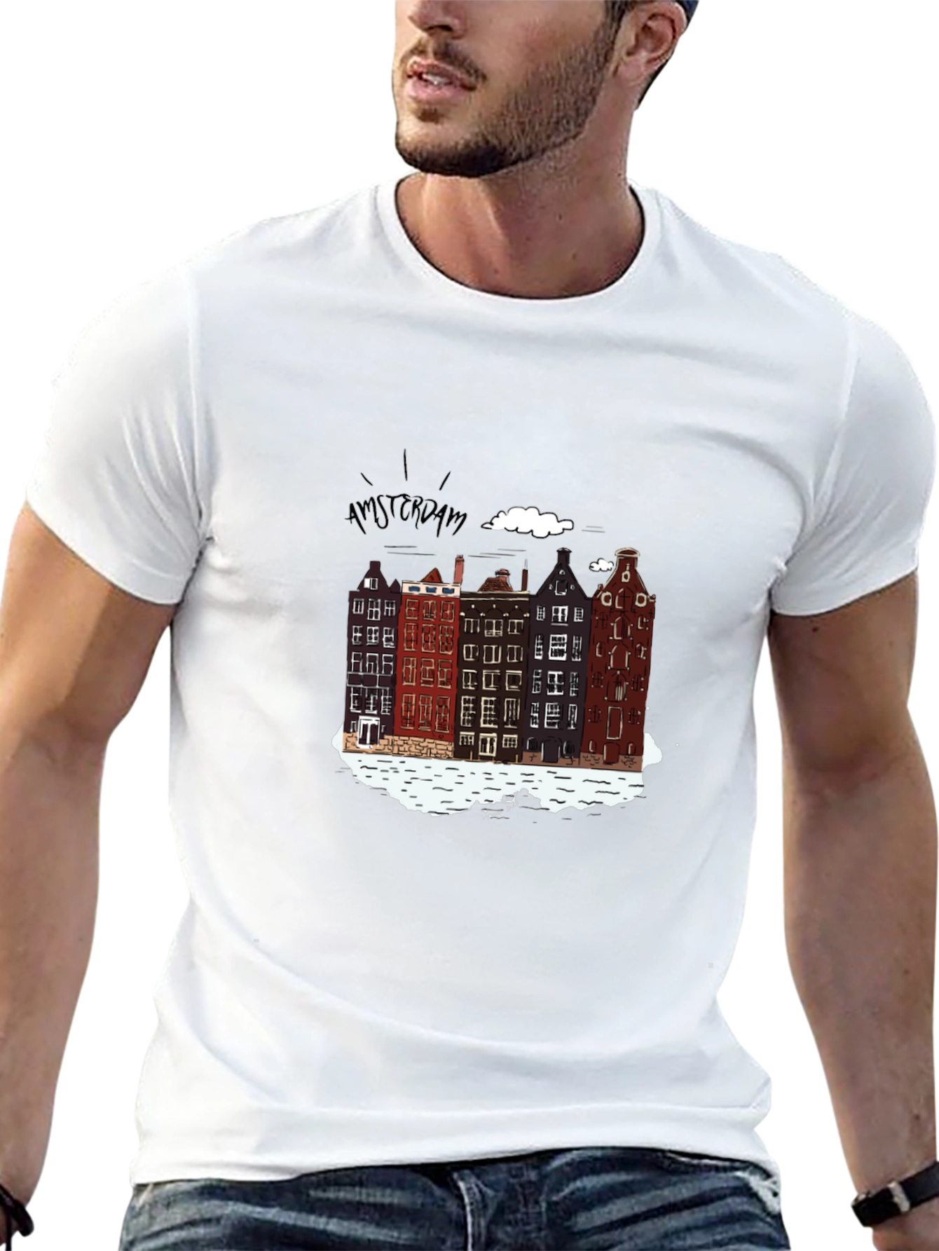 Amsterdam T-Shirt - Cityscape Print