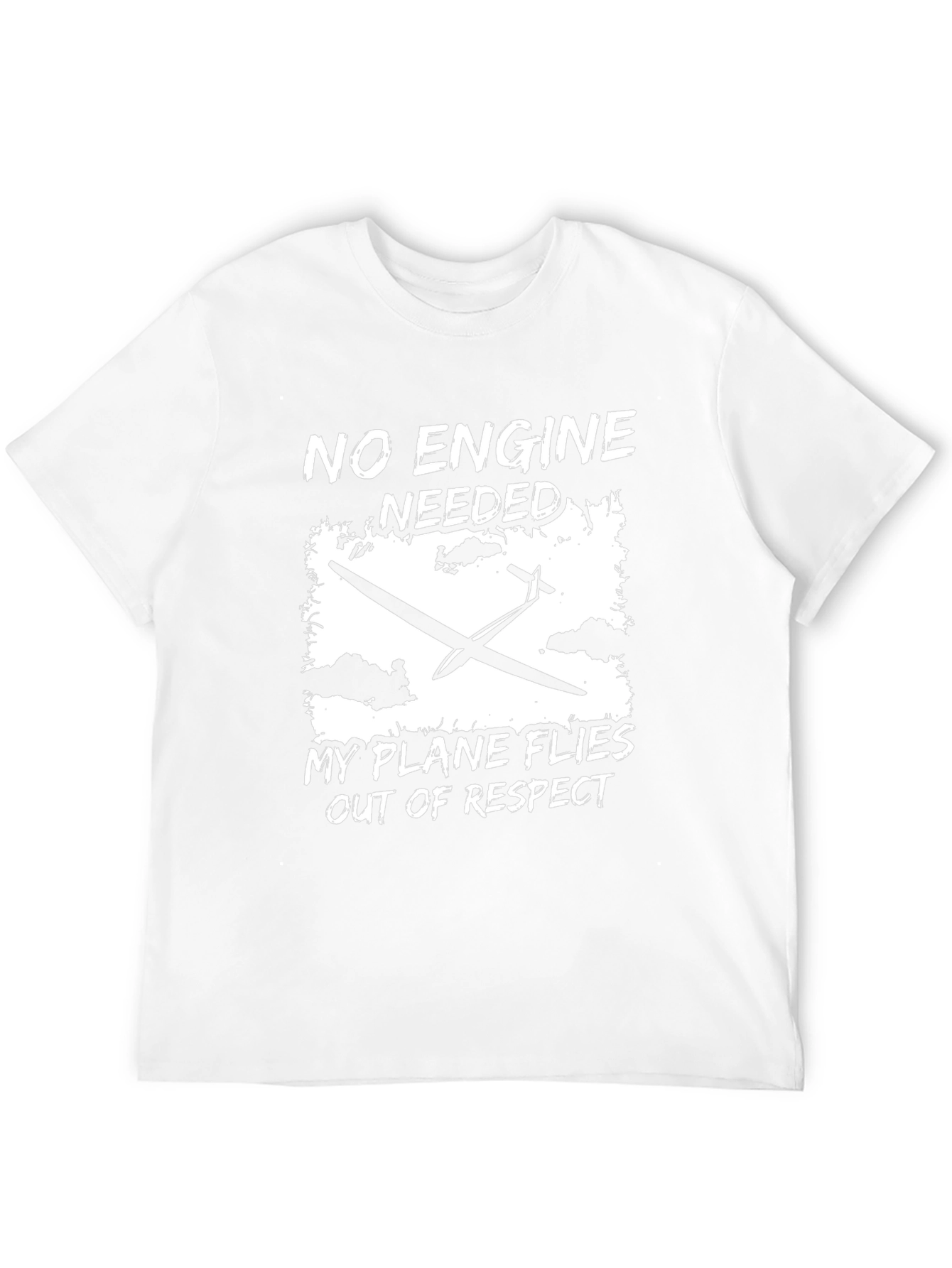 No Engine Needed T-Shirt Glider Plane Design