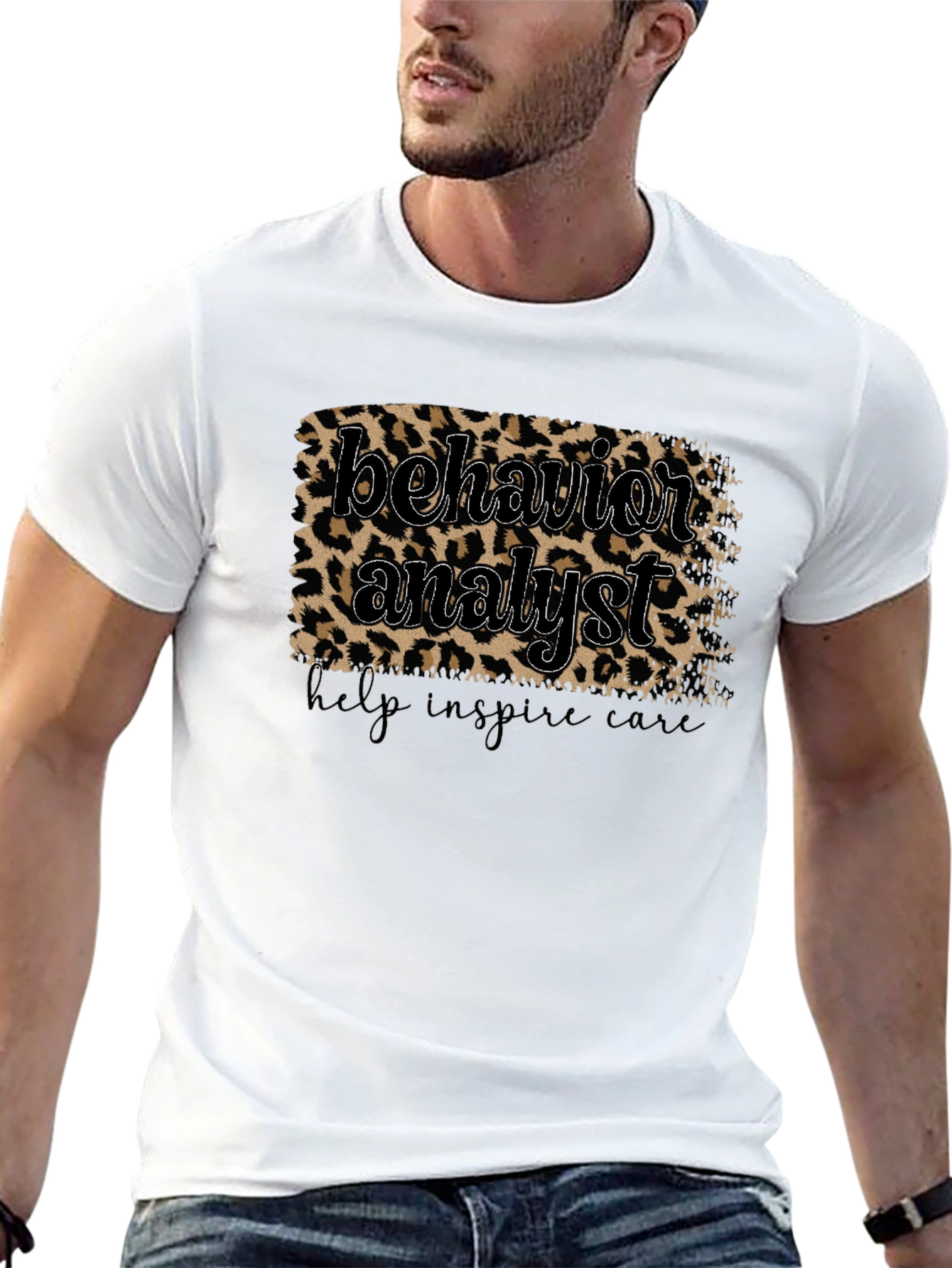 Behavior Analyst Leopard Print Graphic Tee