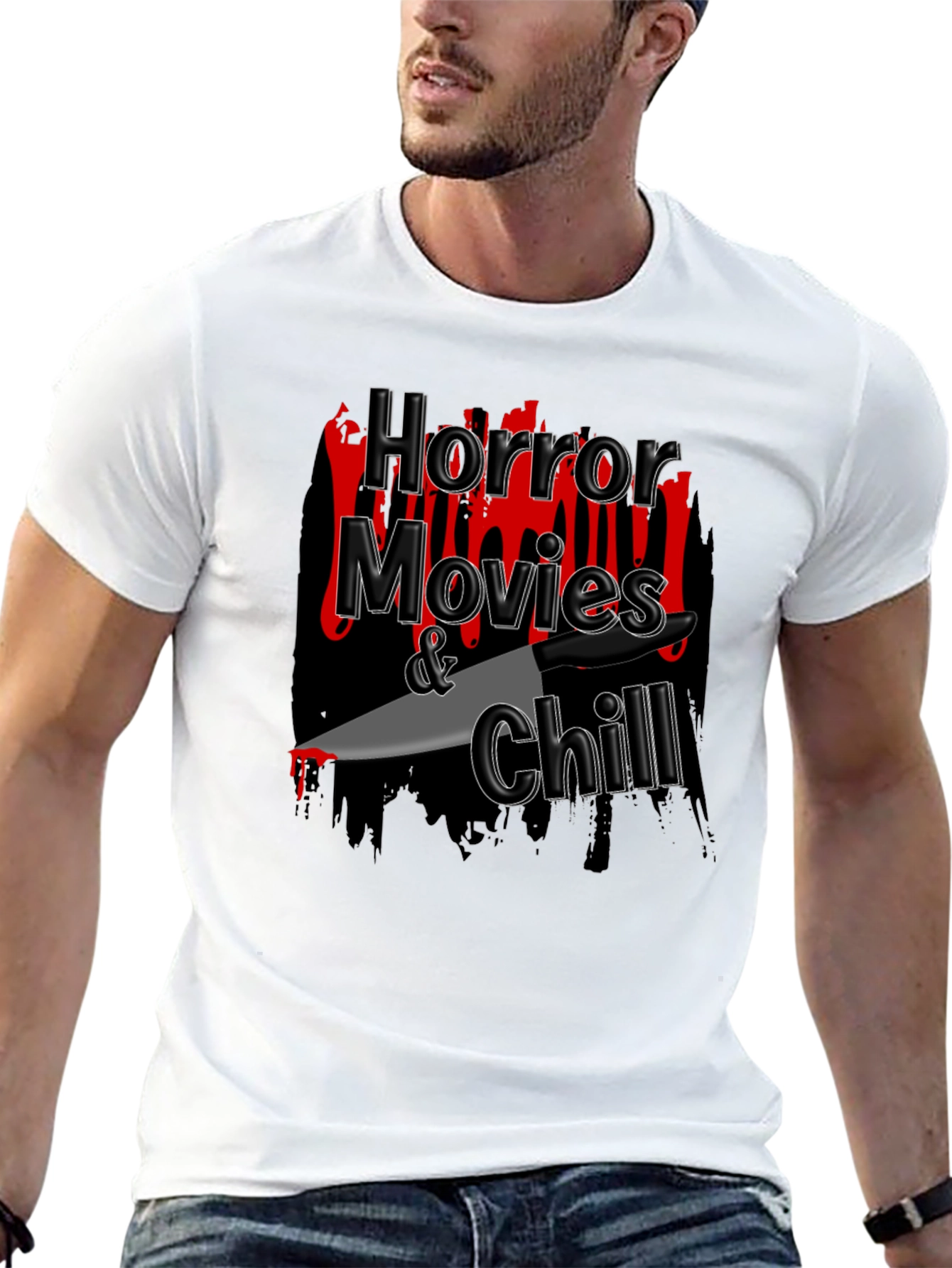Horror Movies & Chill Graphic T-Shirt