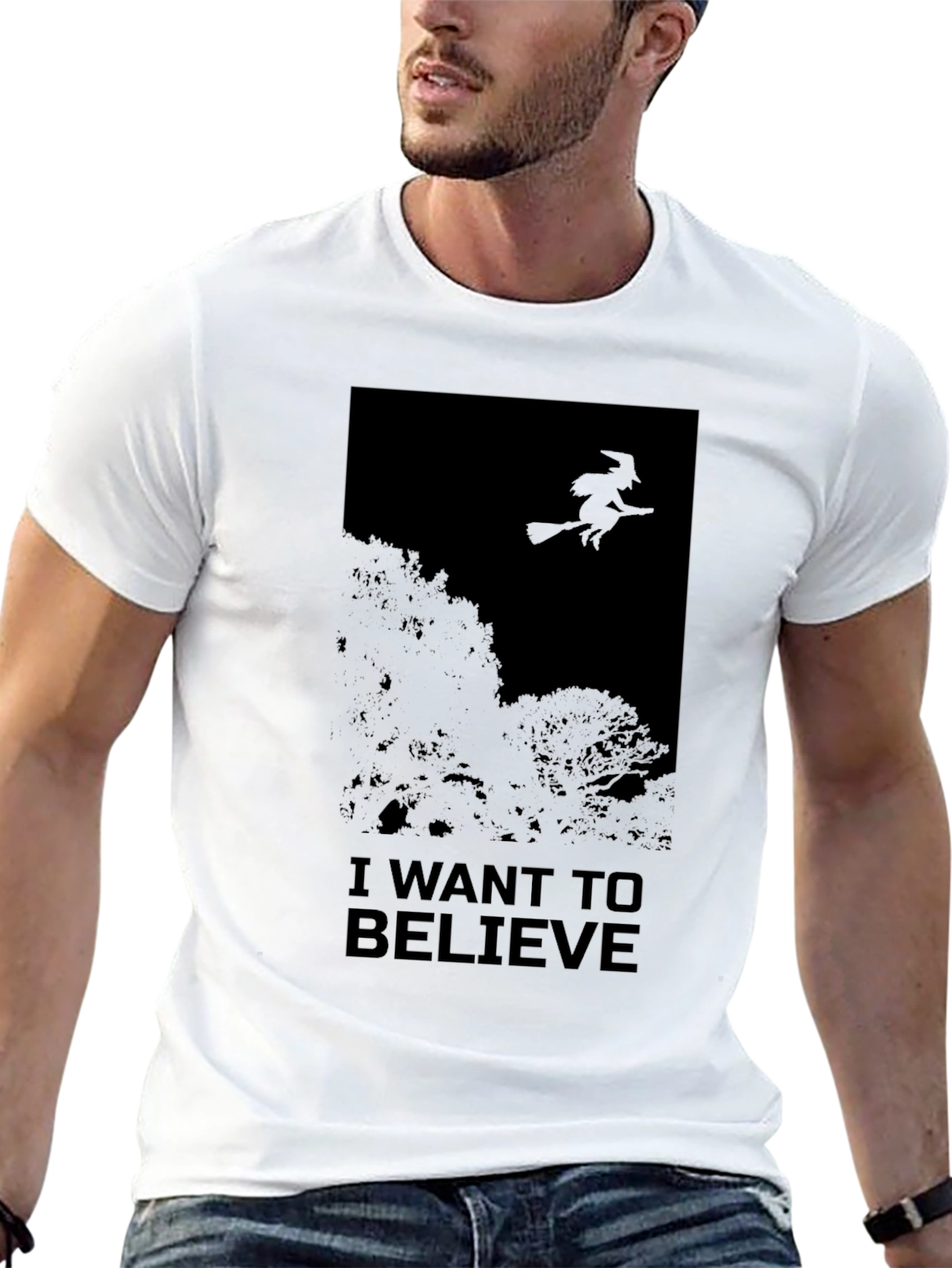 I Want to Believe Witch Graphic T-Shirt