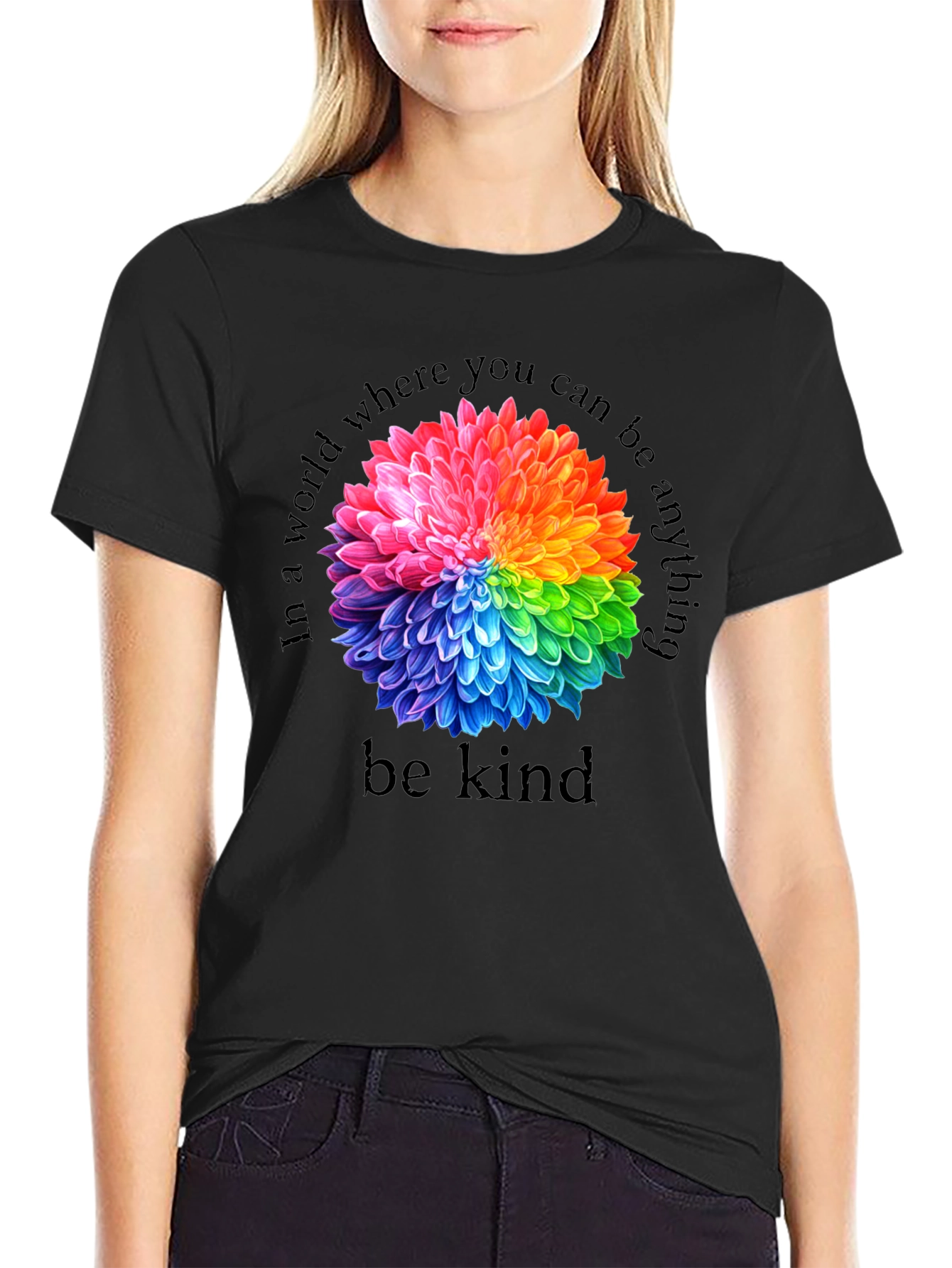 Rainbow Floral Kindness T-Shirt