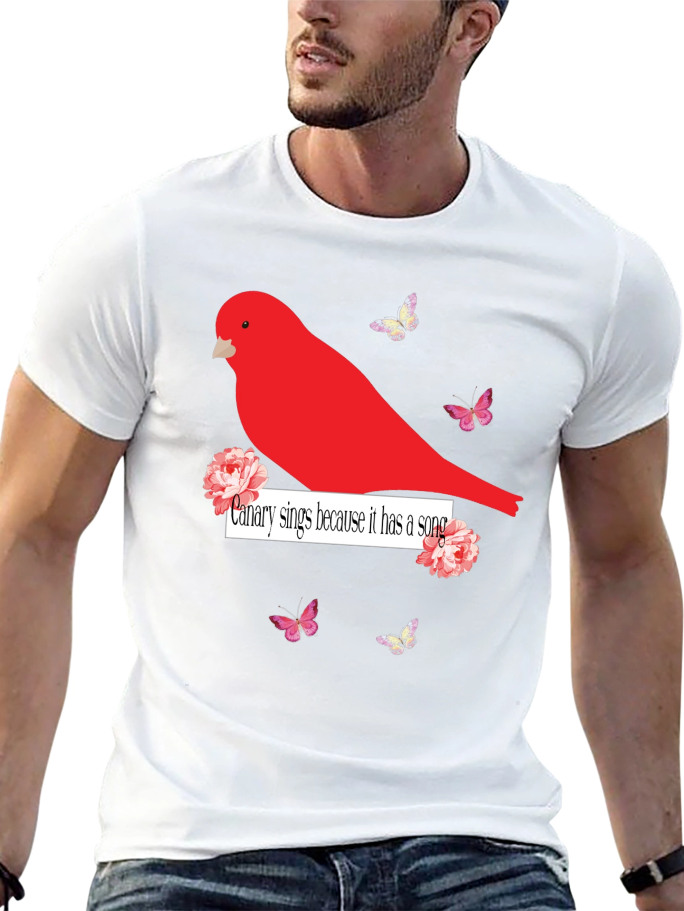 Canary Sings Graphic T-Shirt - Unique Design