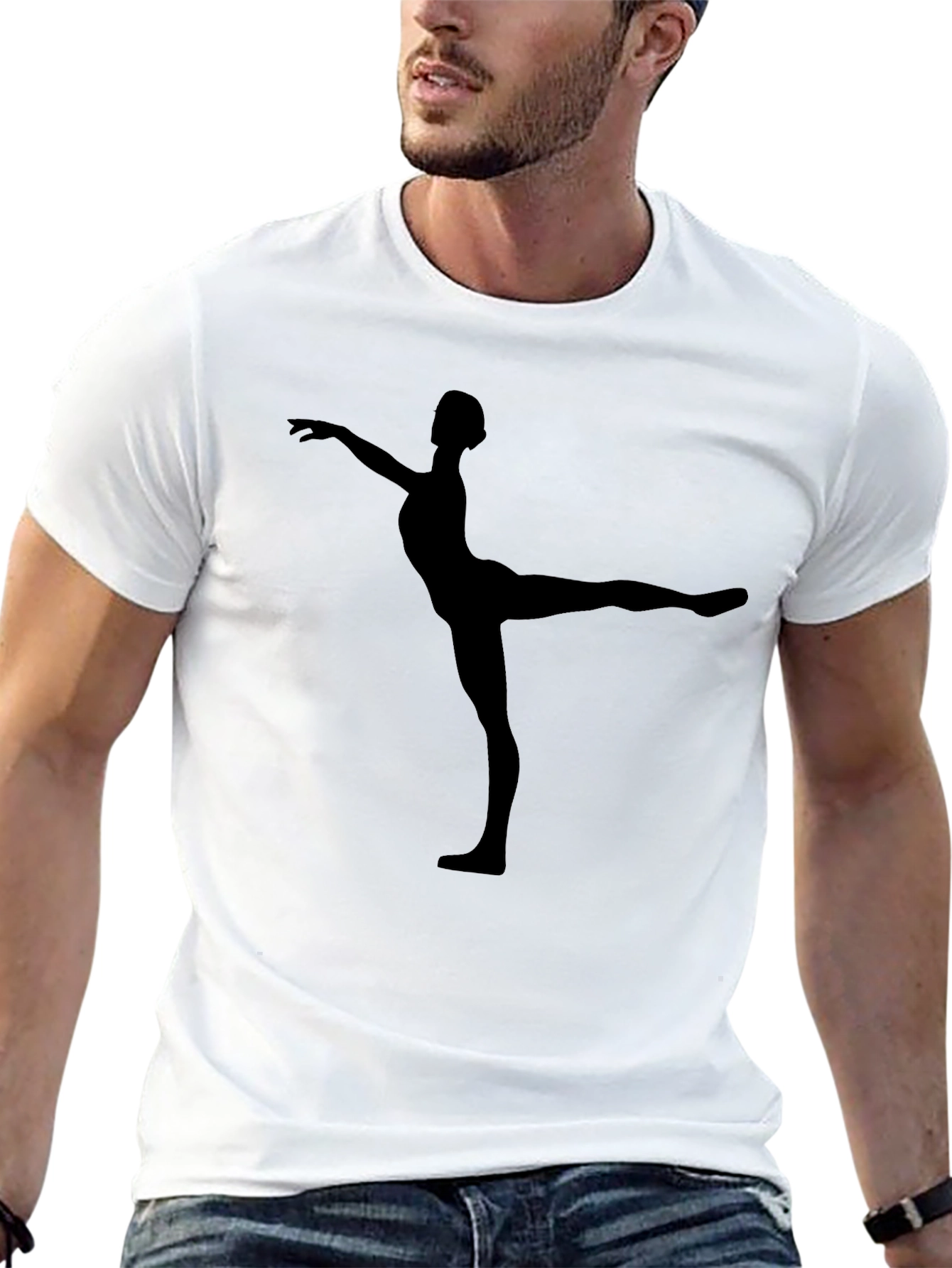 Ballet Dancer Silhouette Black T-Shirt