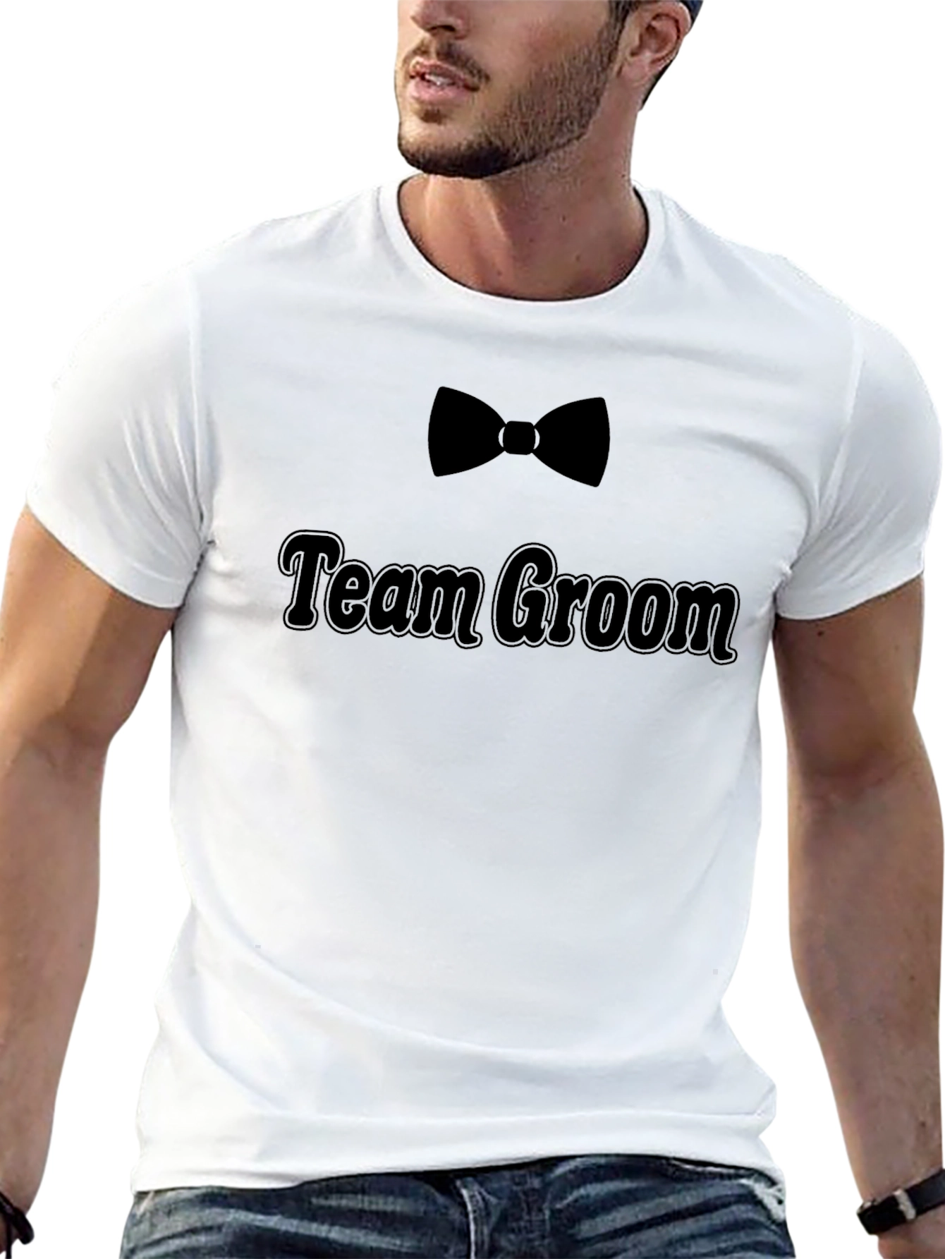Team Groom Black T-Shirt