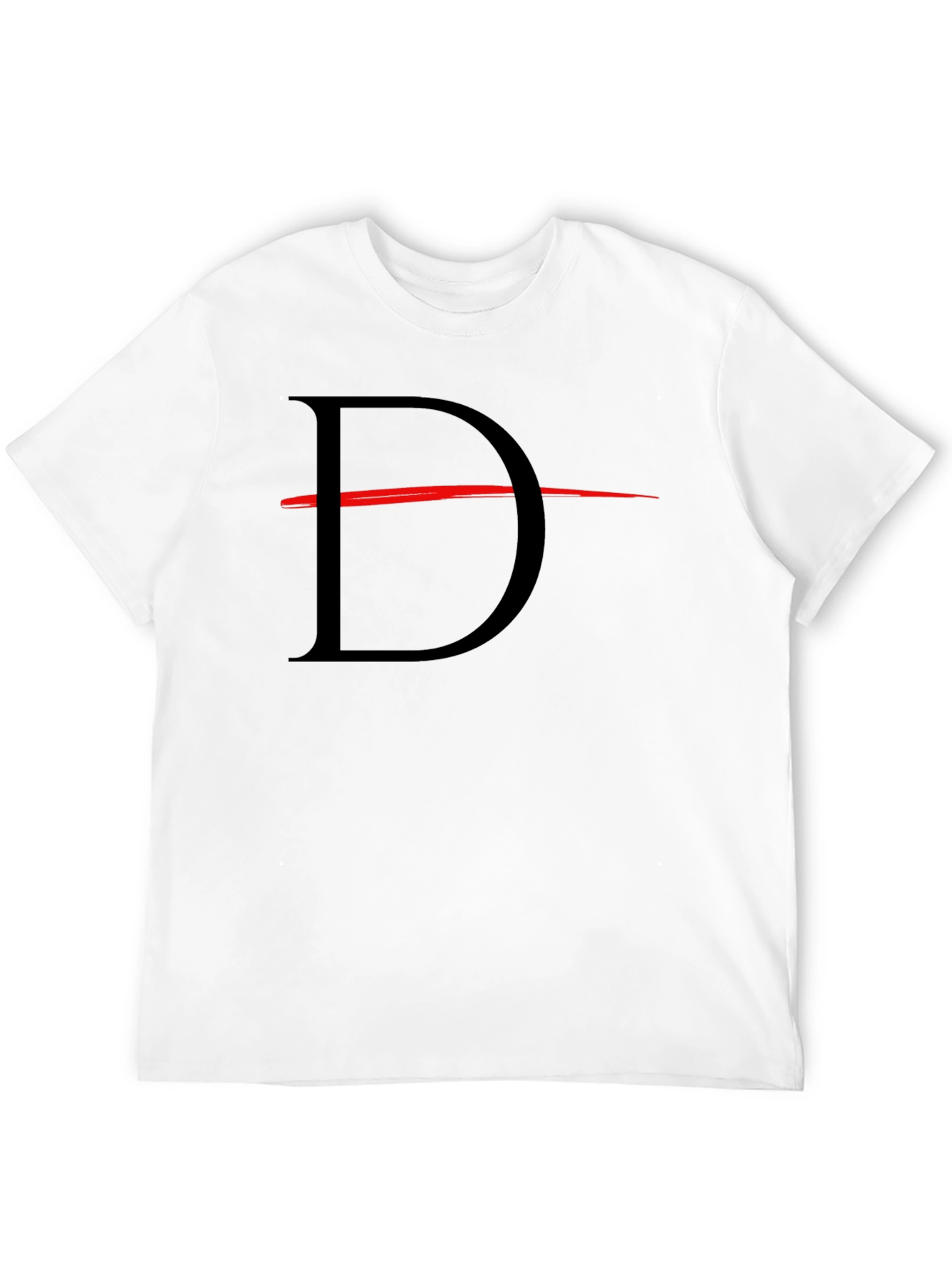 Striking Black T-Shirt with Bold Letter D Design