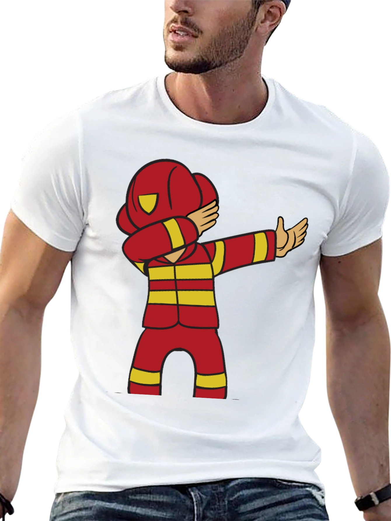Firefighter Dab Black T-Shirt