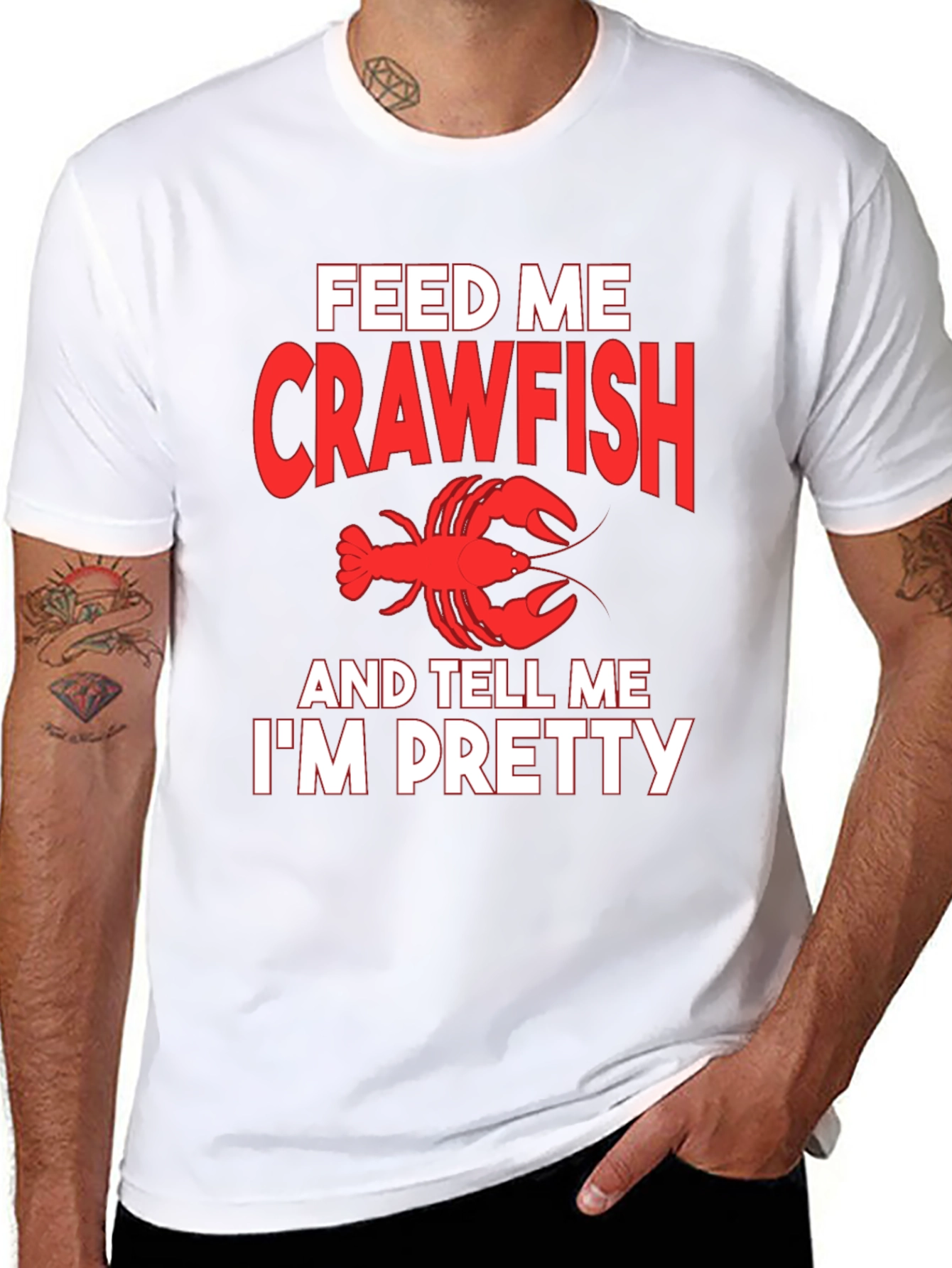 Feed Me Crawfish T-Shirt Funny Seafood Tee