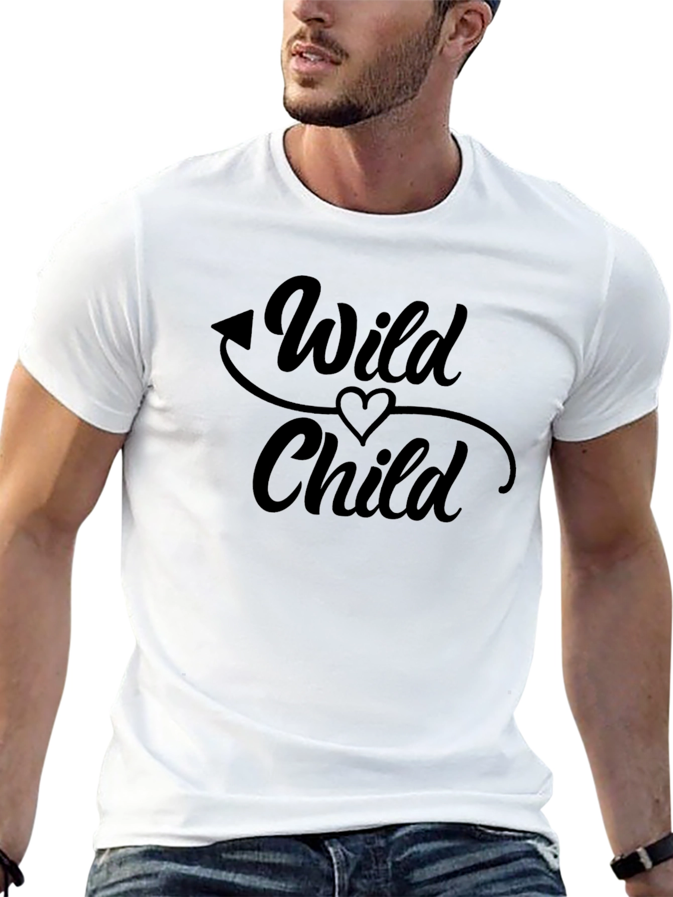 Wild Child Graphic T-Shirt - Black