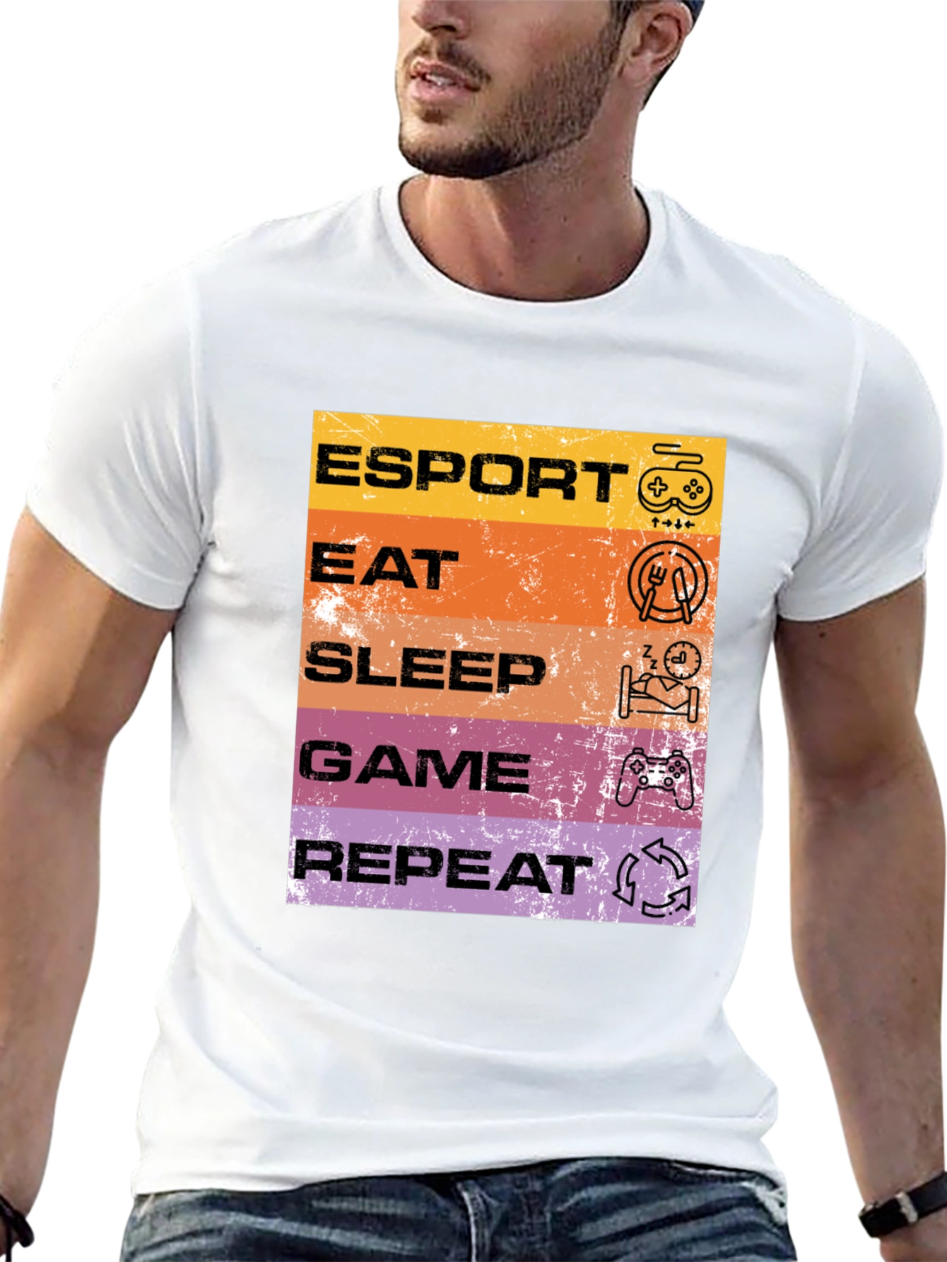 Esport Eat Sleep Game Repeat T-Shirt