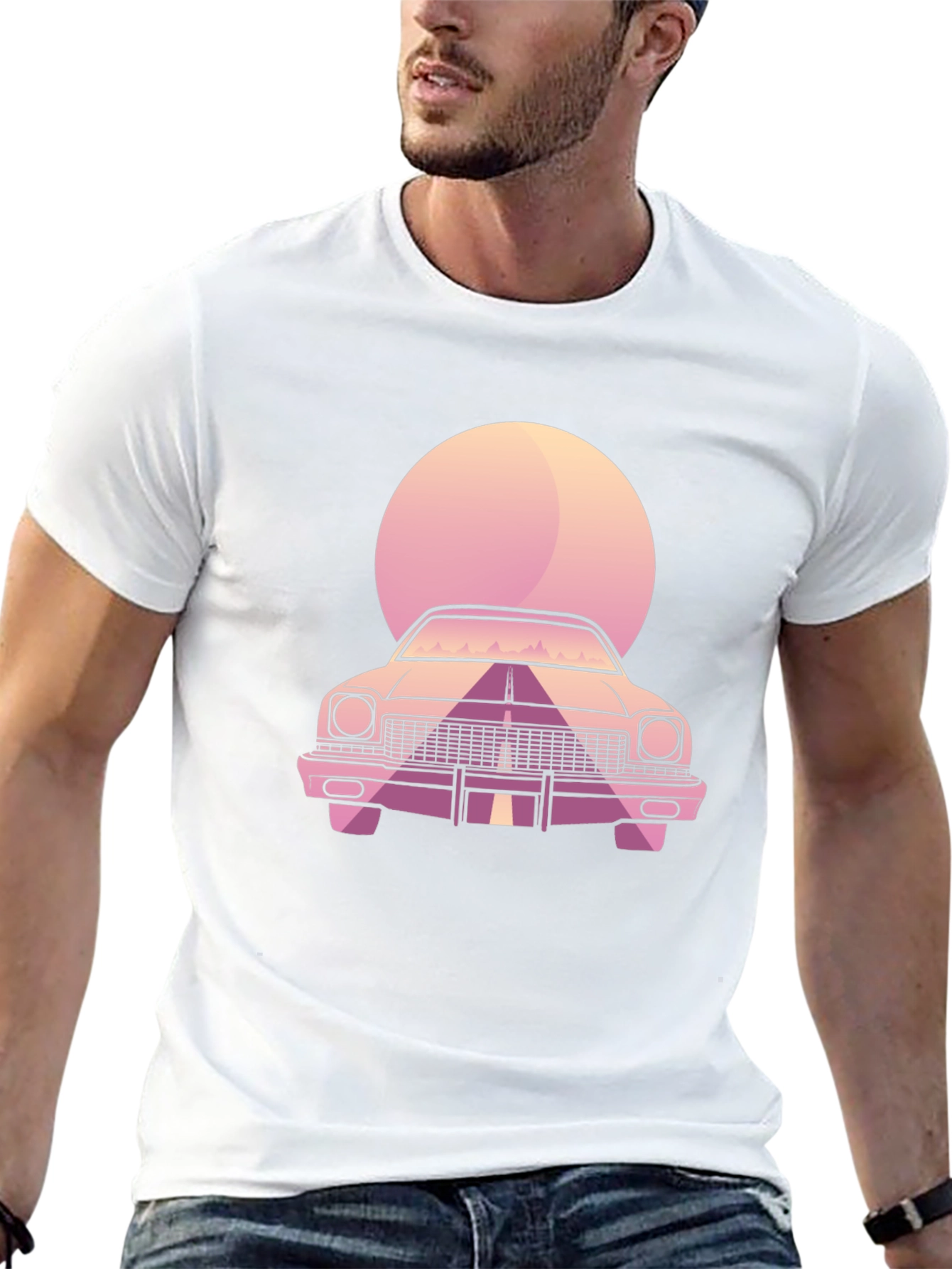 Retro Car T-Shirt - Black