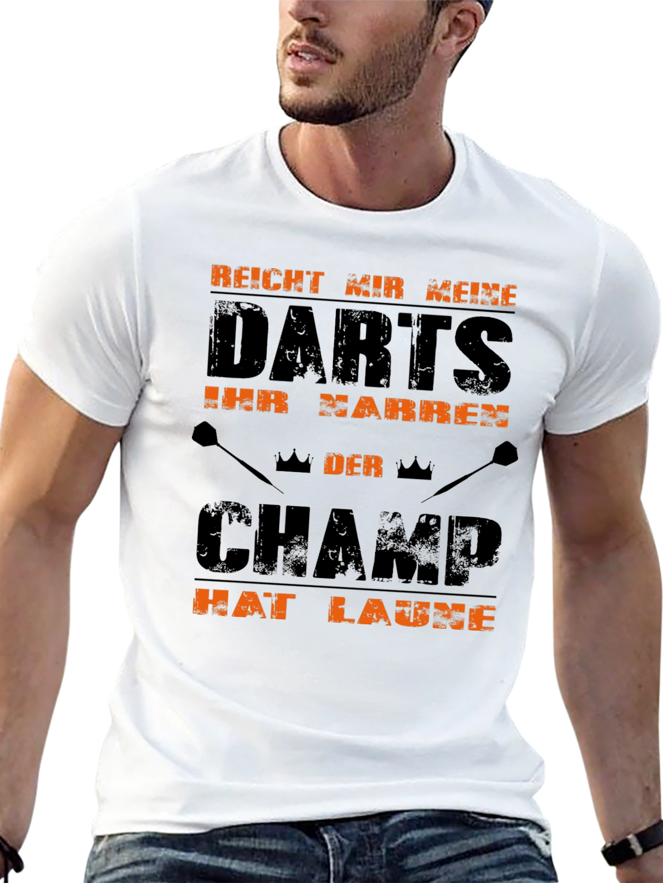 Darts Champ Graphic T-Shirt - Black