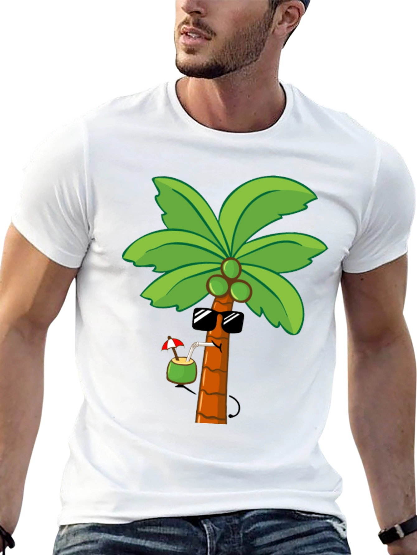 Cool Palm Tree Graphic T-Shirt