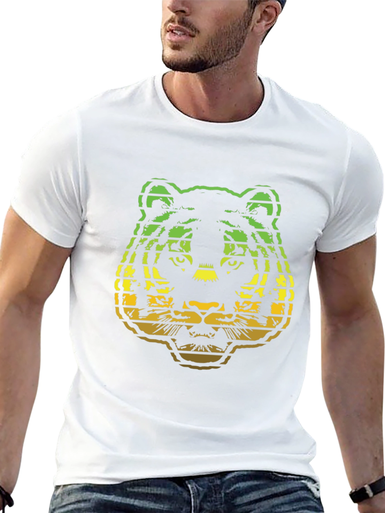 Rasta Tiger Graphic Tee - Black