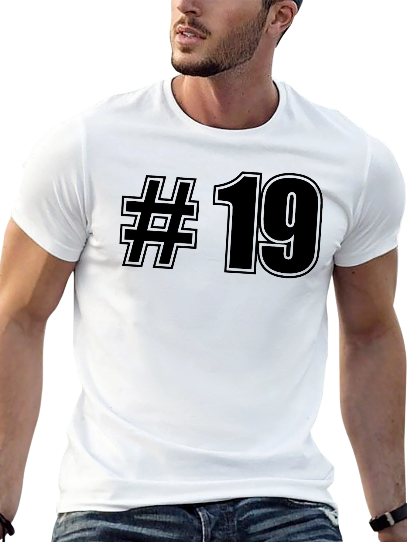 Black Number 19 Graphic T-Shirt