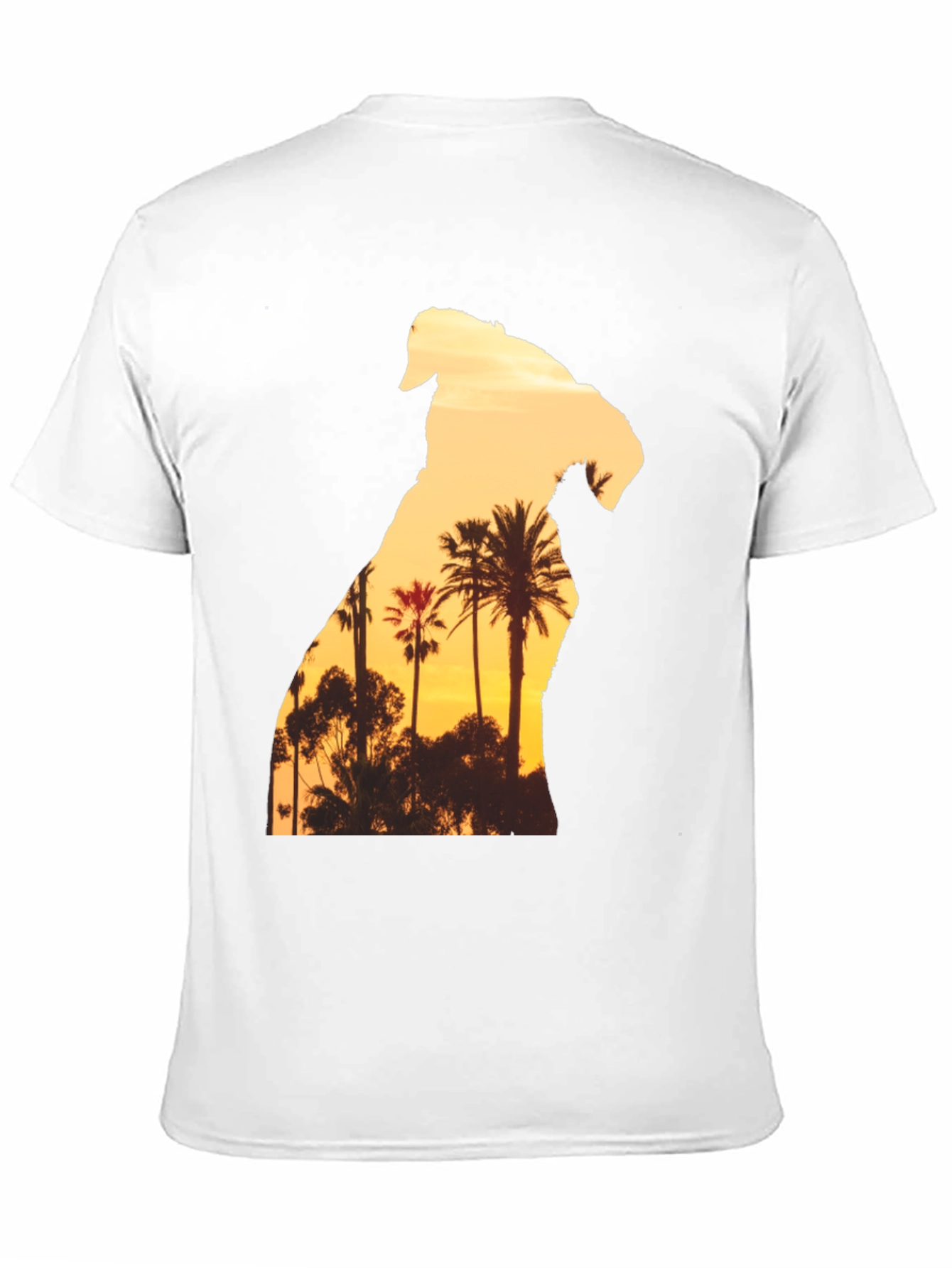 Sunset Dog Graphic T-Shirt - Black