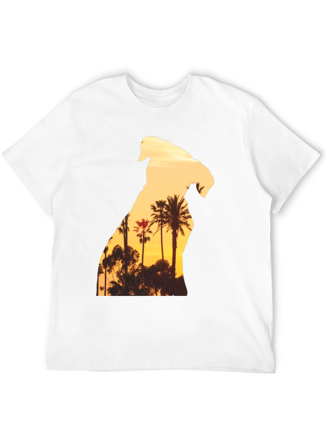 Sunset Dog Graphic T-Shirt - Black