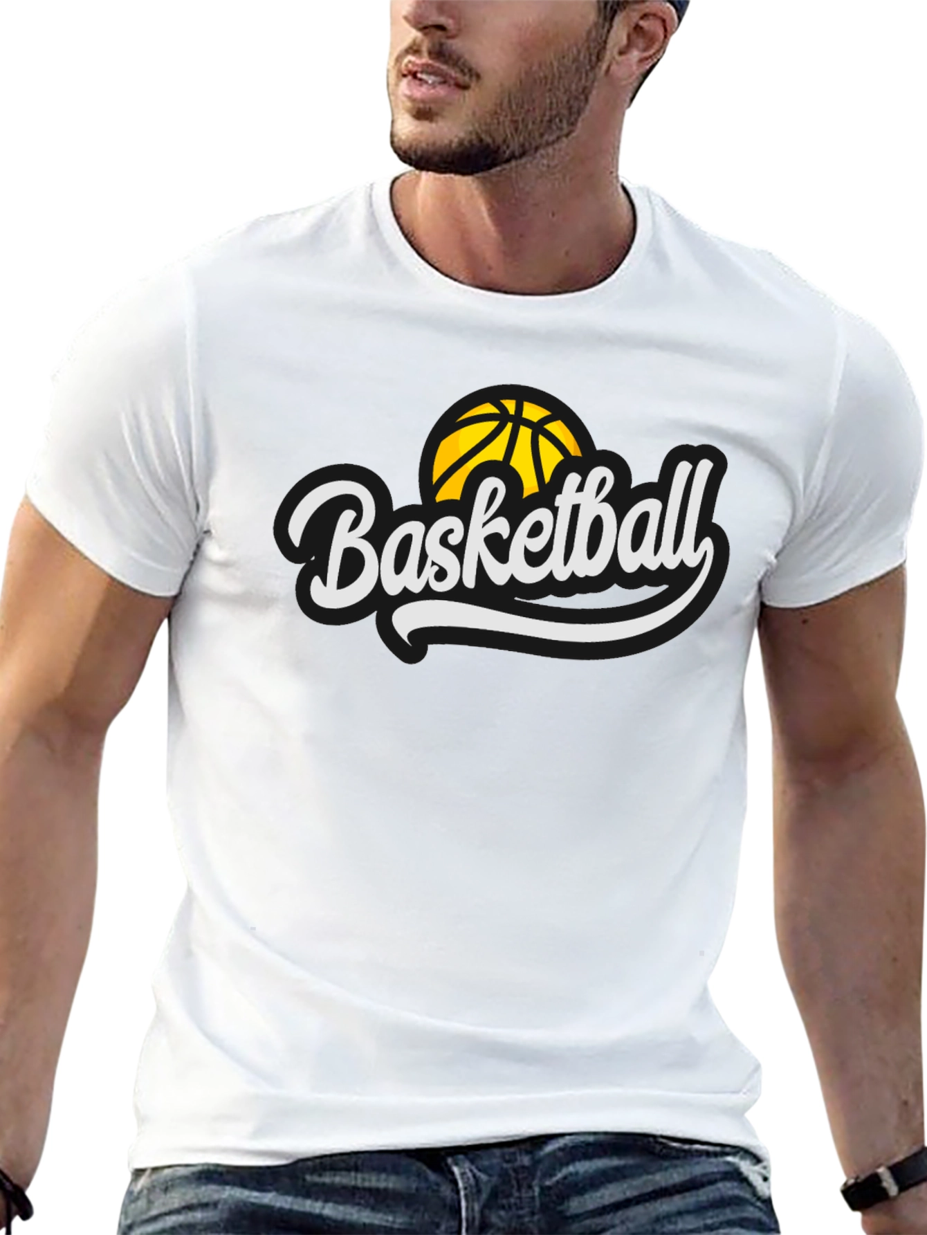 Basketball Graphic Black T-Shirt