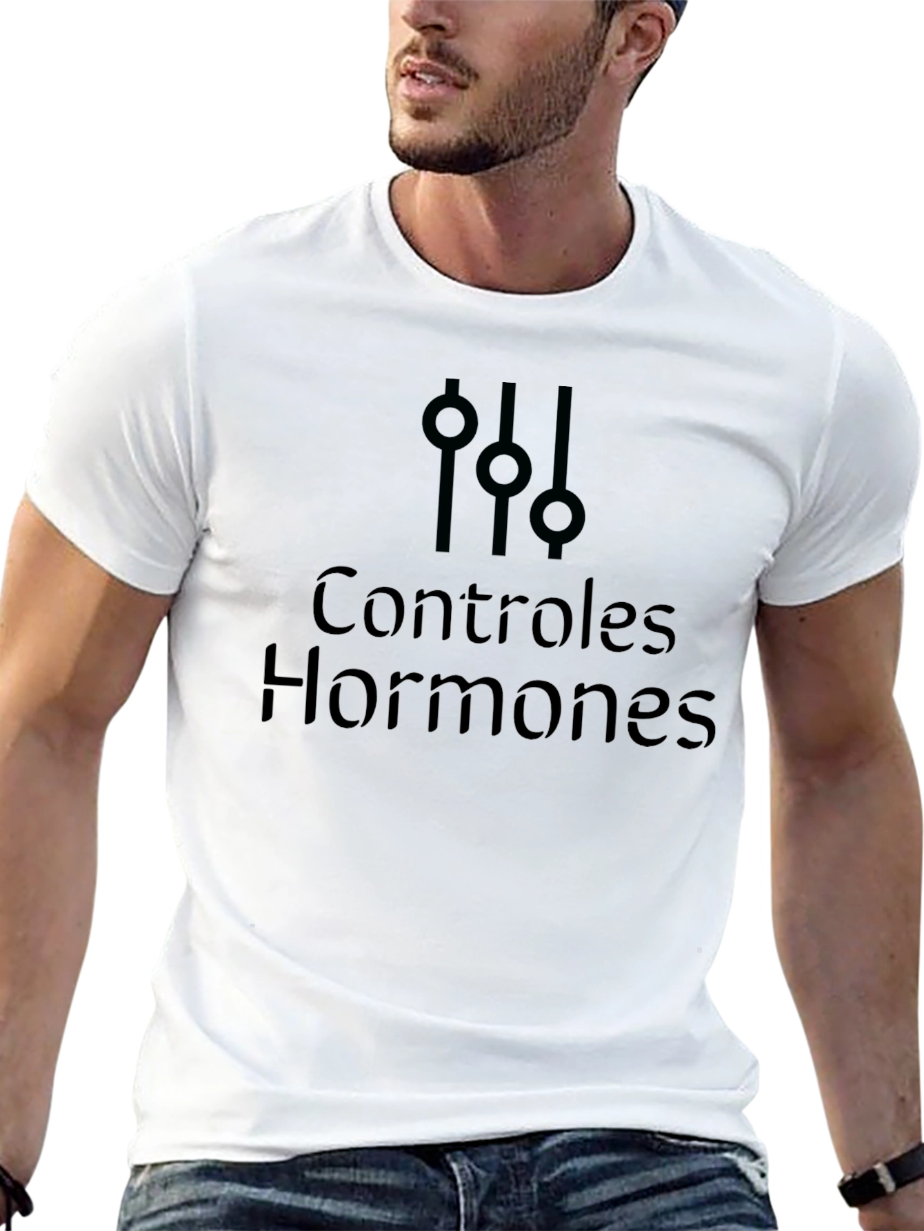 Control Hormones Black T-Shirt