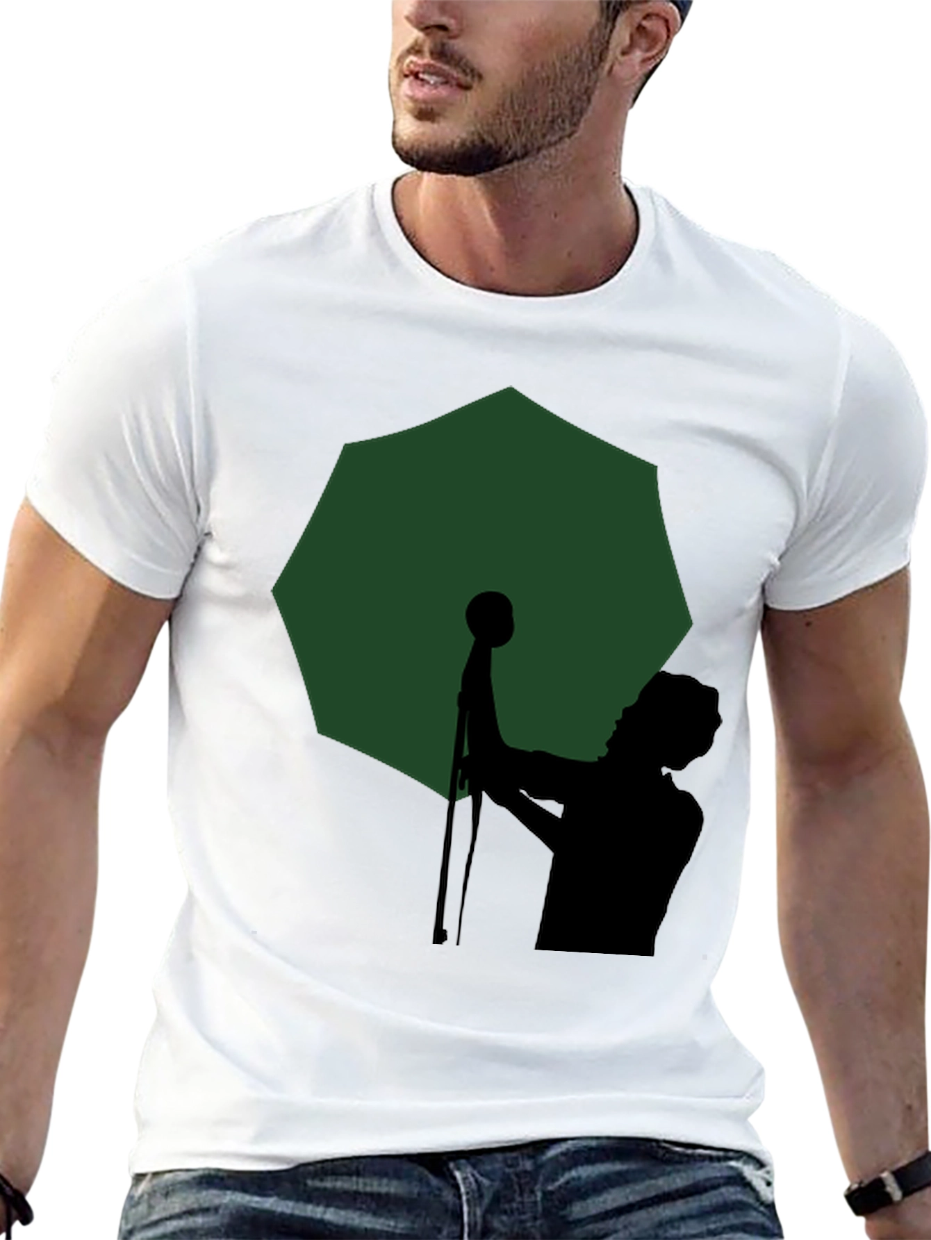 Silhouette Singer Graphic Tee - Mens Black T-Shirt
