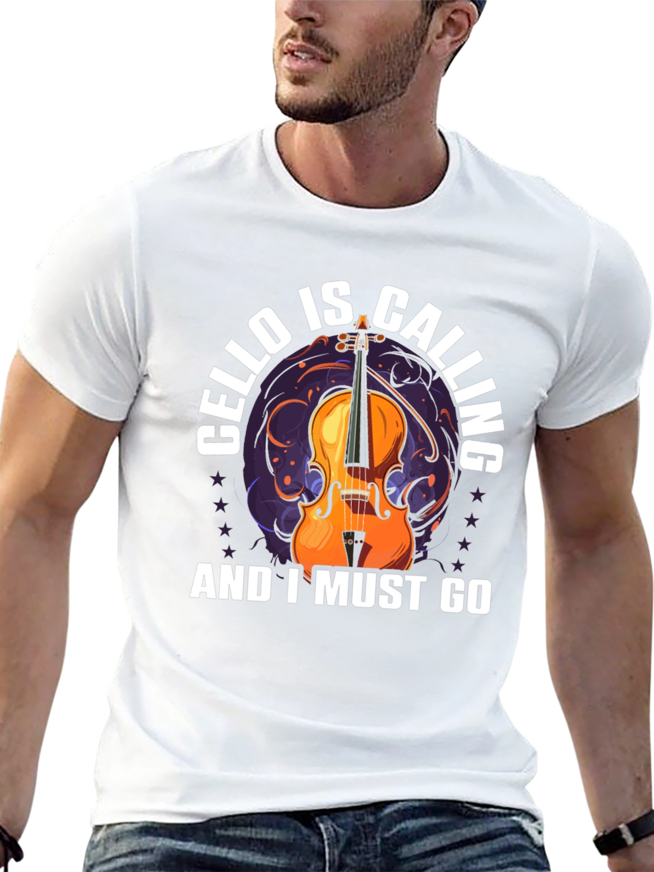 Cello Calling Graphic Tee - Musicians T-Shirt