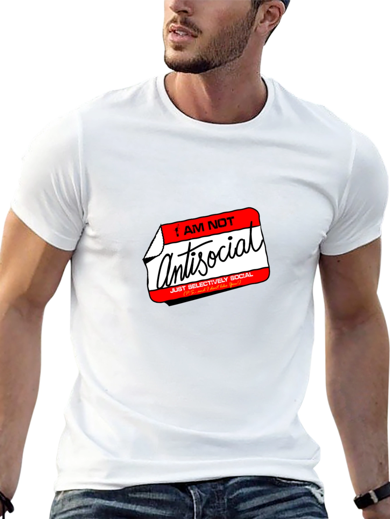 Antisocial T-Shirt - Selectively Social Funny Tee