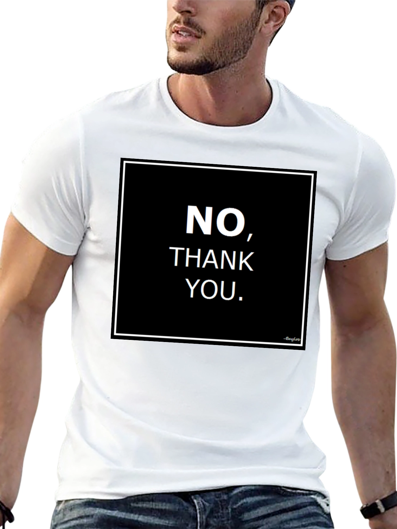 No Thank You Graphic Tee - Bold Statement Shirt