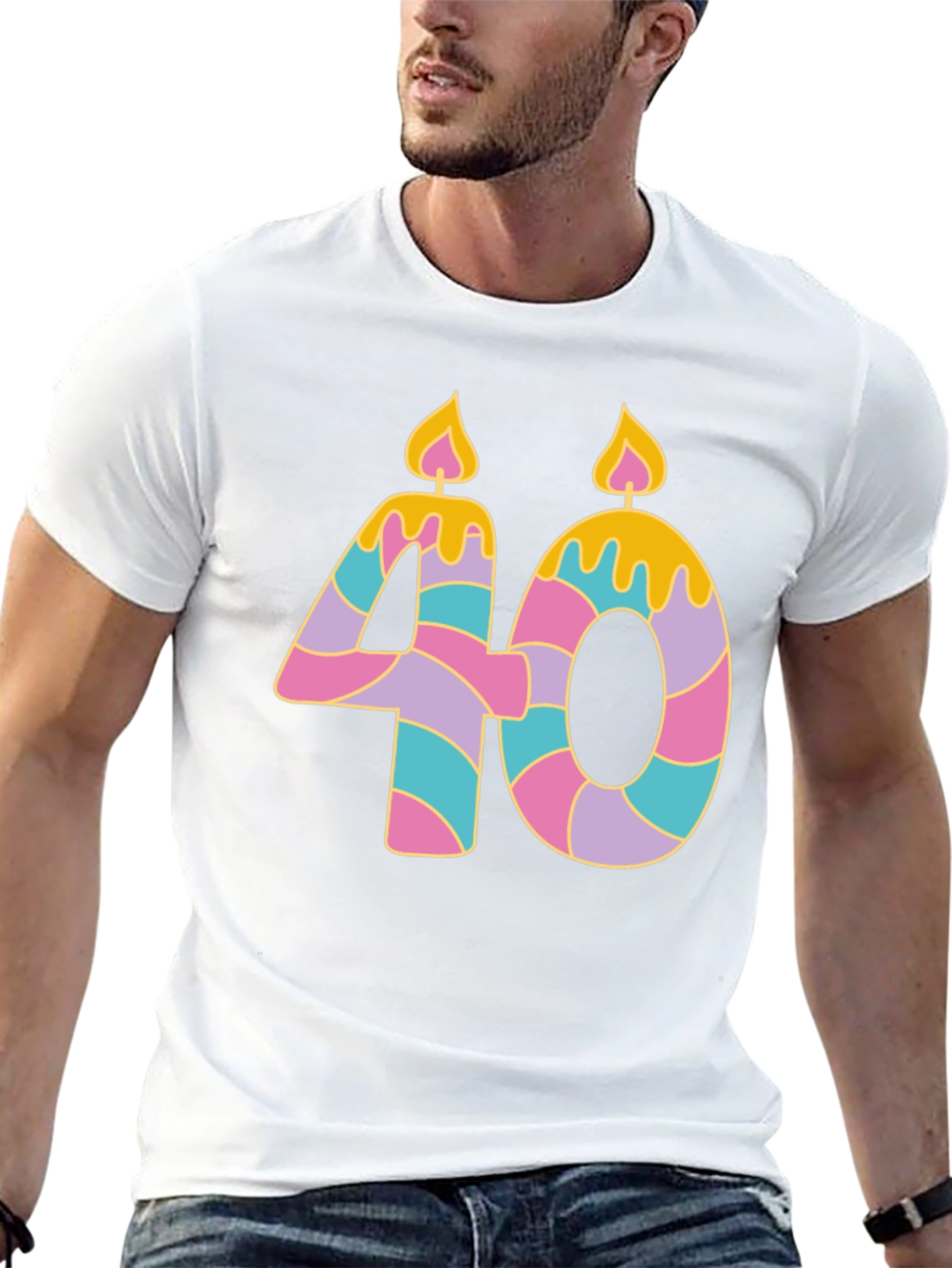 Novelty 40th Birthday Candle T-Shirt