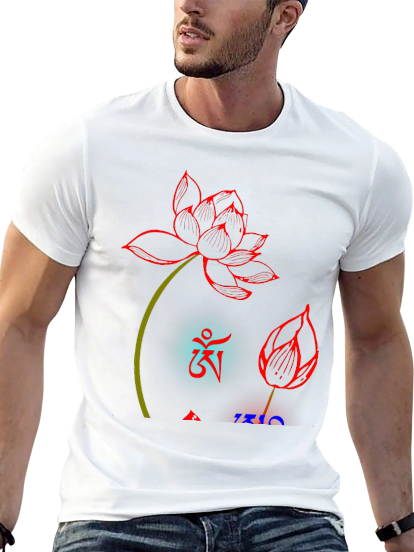 Lotus Design Black T-Shirt