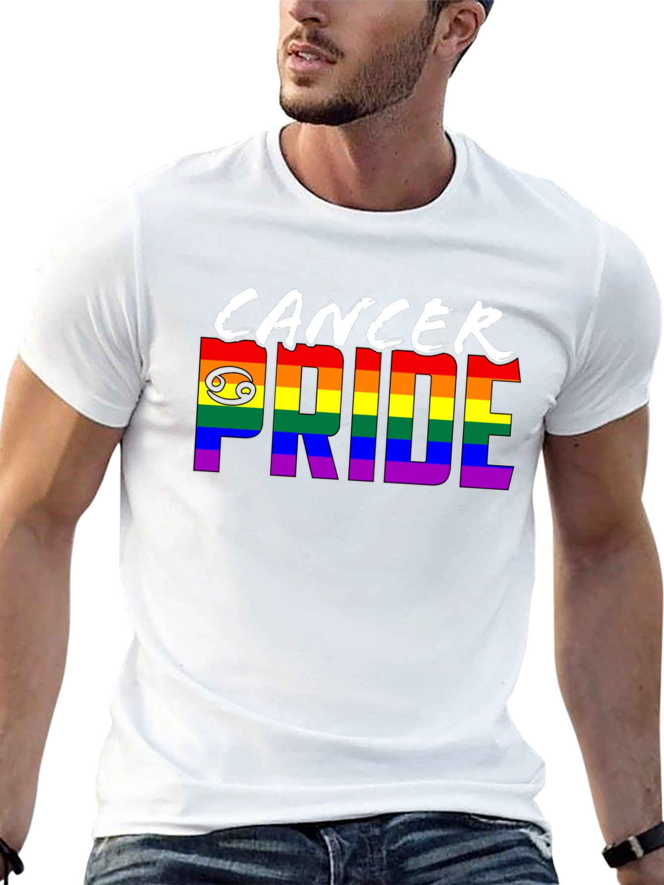 Cancer Pride T-Shirt - Rainbow LGBTQ+ Zodiac Tee