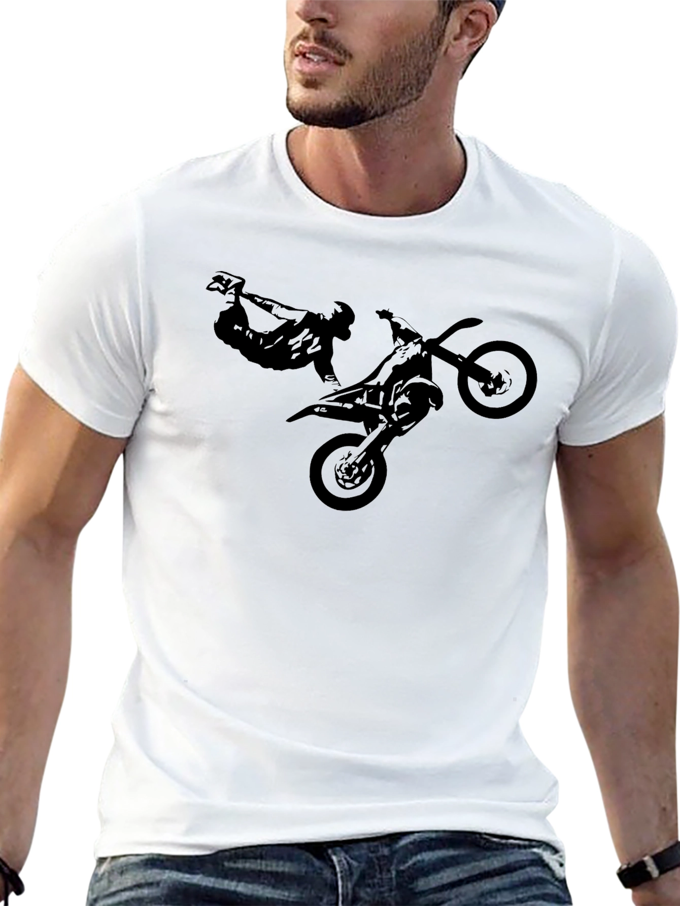 Freestyle Motocross T-Shirt - Stunt Bike Design