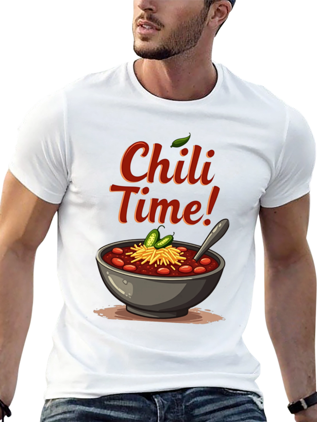 Chili Time Black Graphic T-Shirt