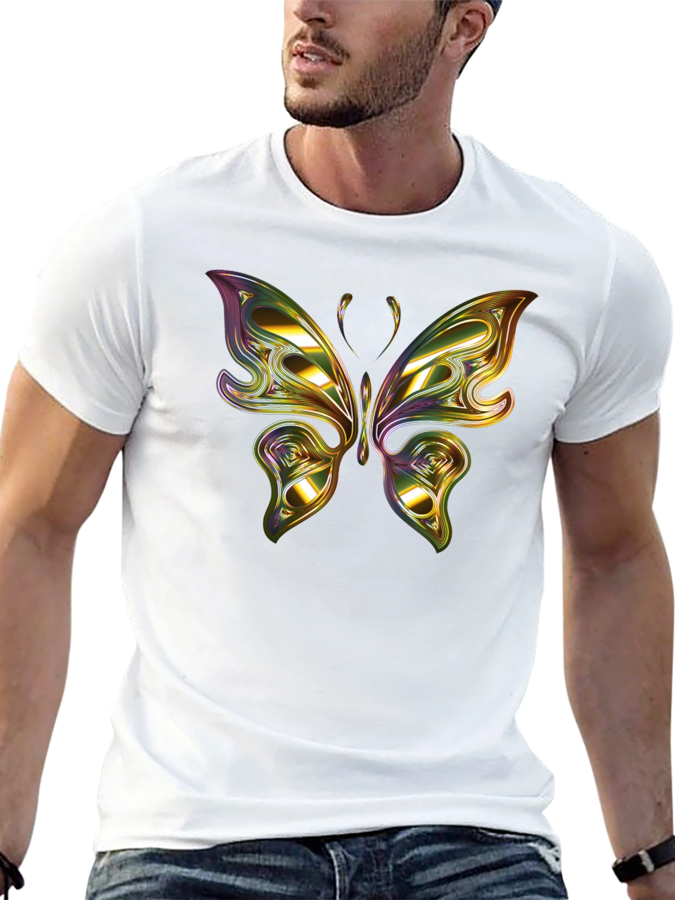 Butterfly Graphic Black T-Shirt