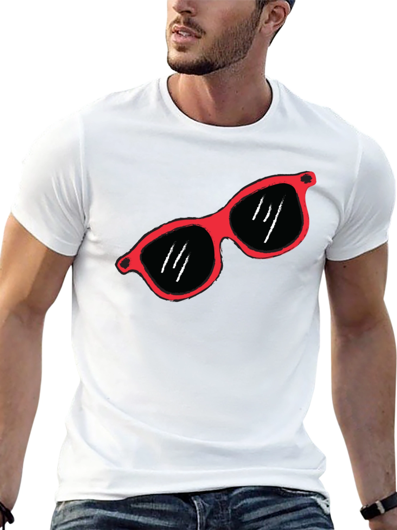 Cool Shades Graphic Tee - Stylish Black T-Shirt