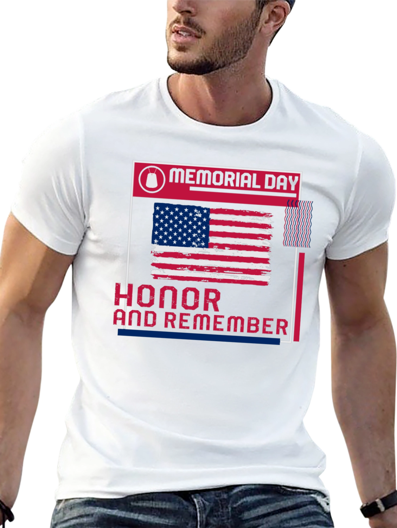 Memorial Day Honor & Remember Patriotic T-Shirt