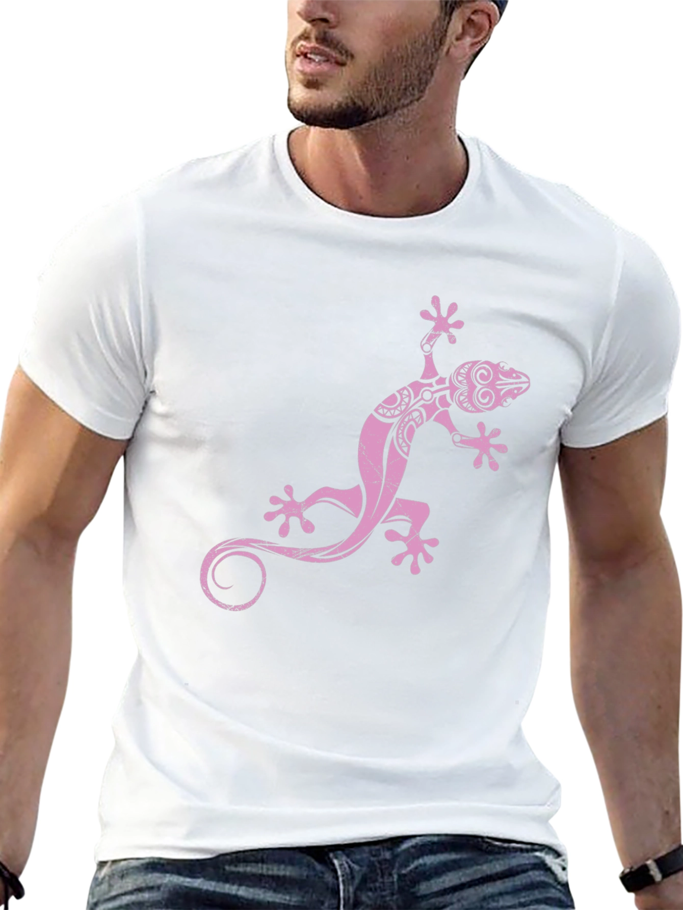 Pink Lizard Graphic T-Shirt