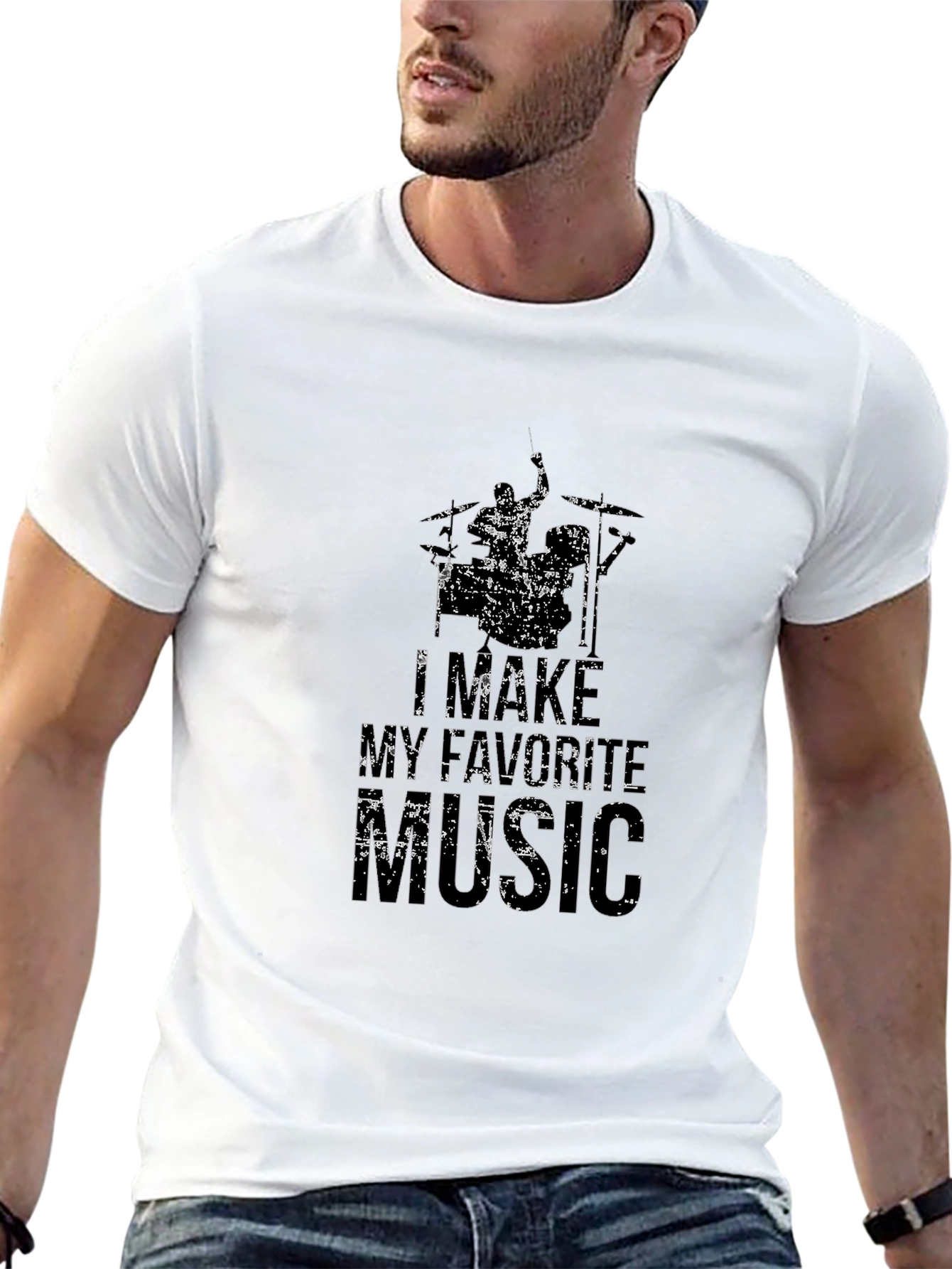 I Make My Favorite Music Black Graphic Tee