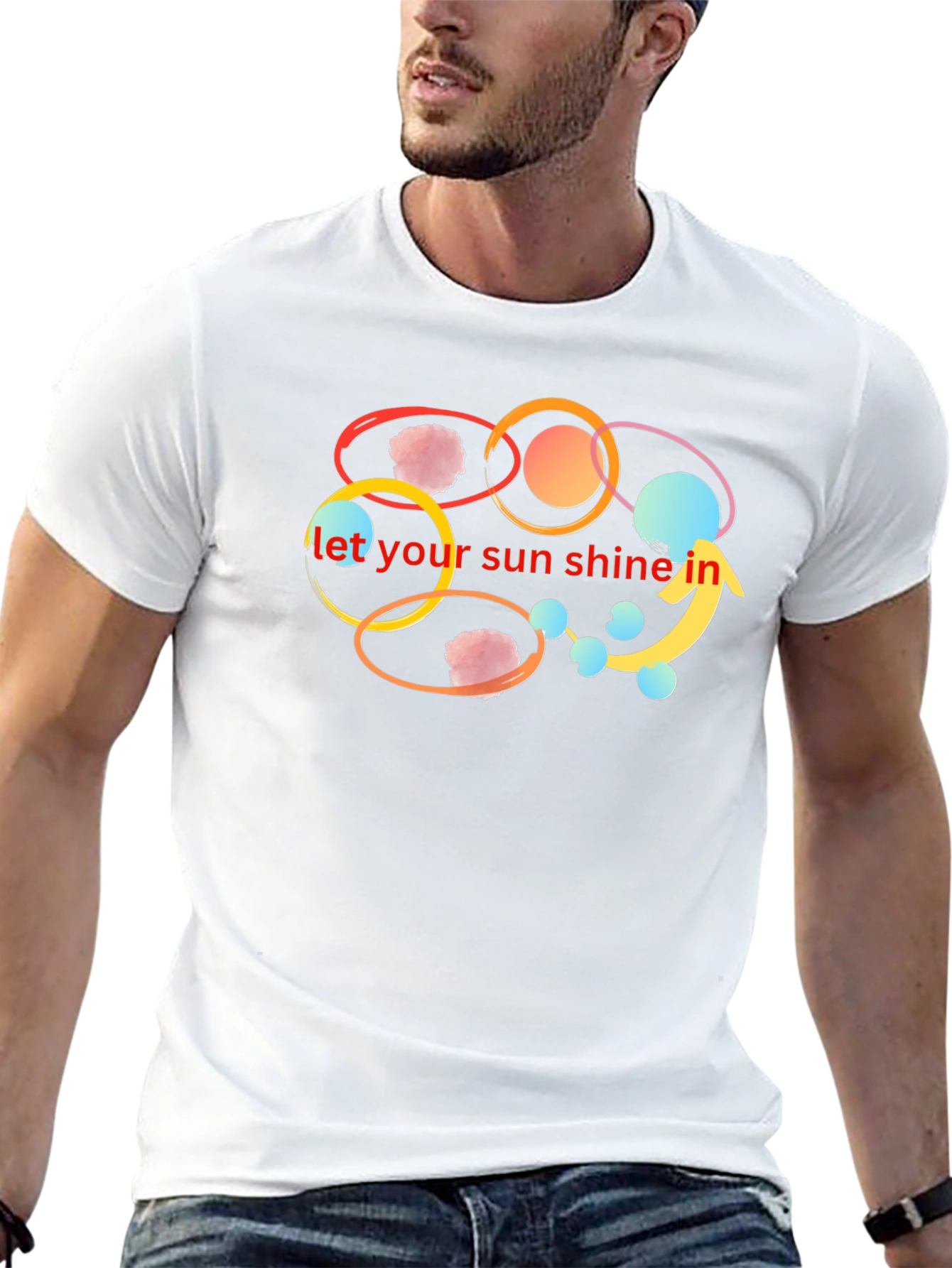 Let Your Sun Shine In Black T-Shirt